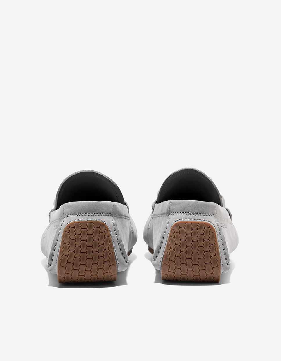Mocassins Tipo Driver Confecionados em Pele Cinzento-3