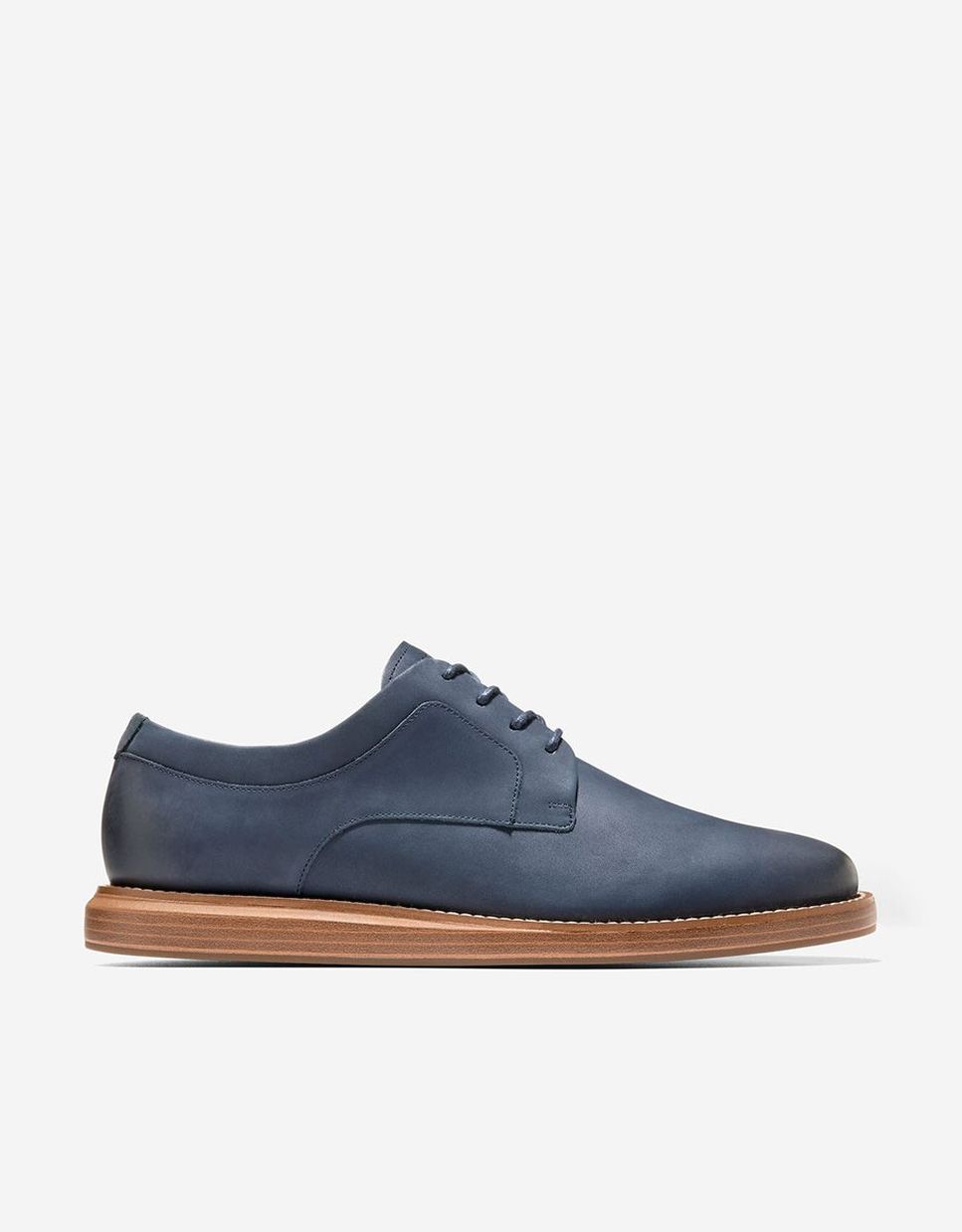 Sapato Oxford de Estilo Clássico Confecionado em Pele Azul-1