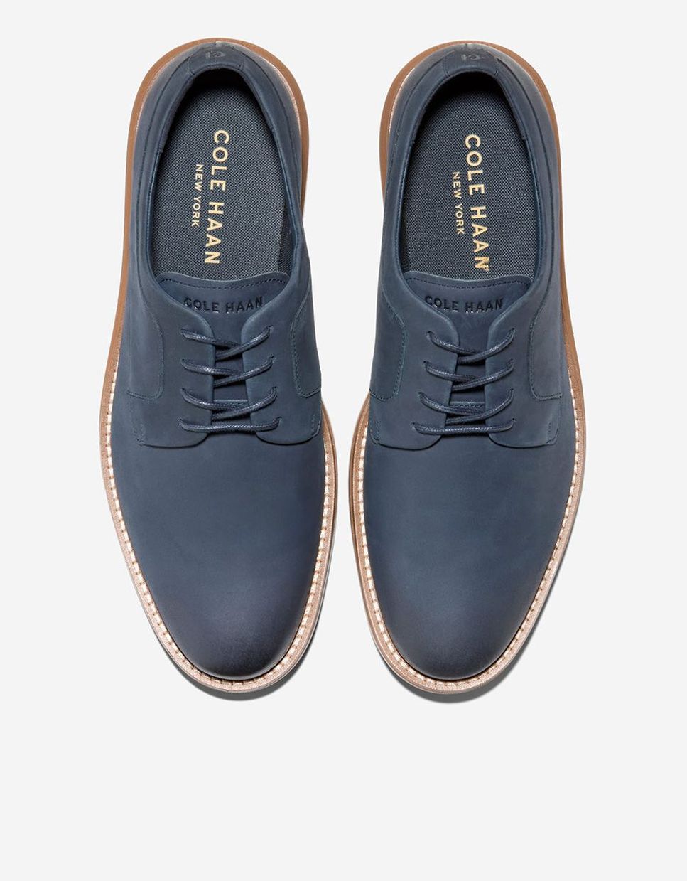 Sapato Oxford de Estilo Clássico Confecionado em Pele Azul-5