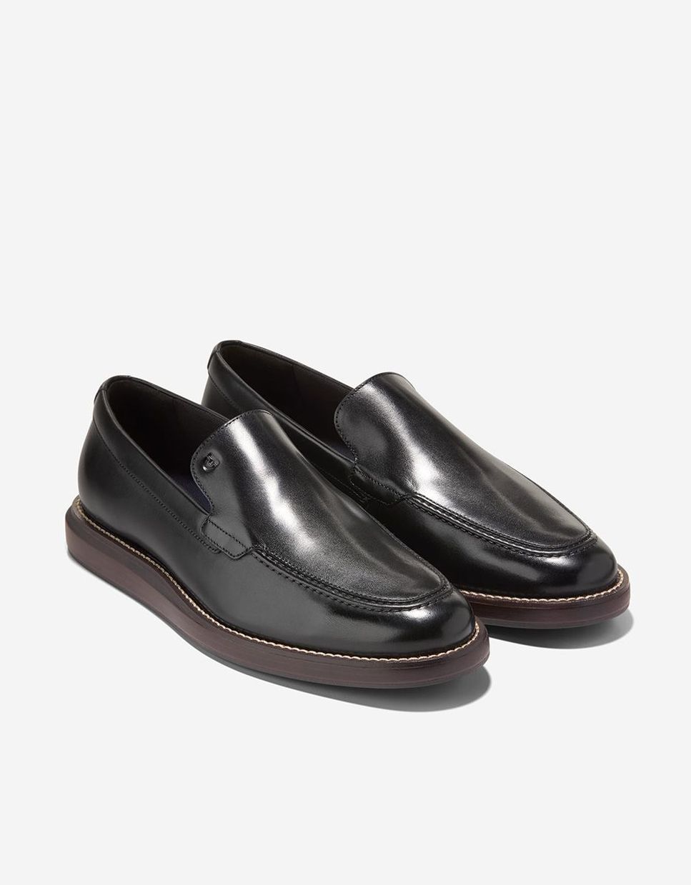 Mocassins de Pele Confecionados em Pele Preto-4