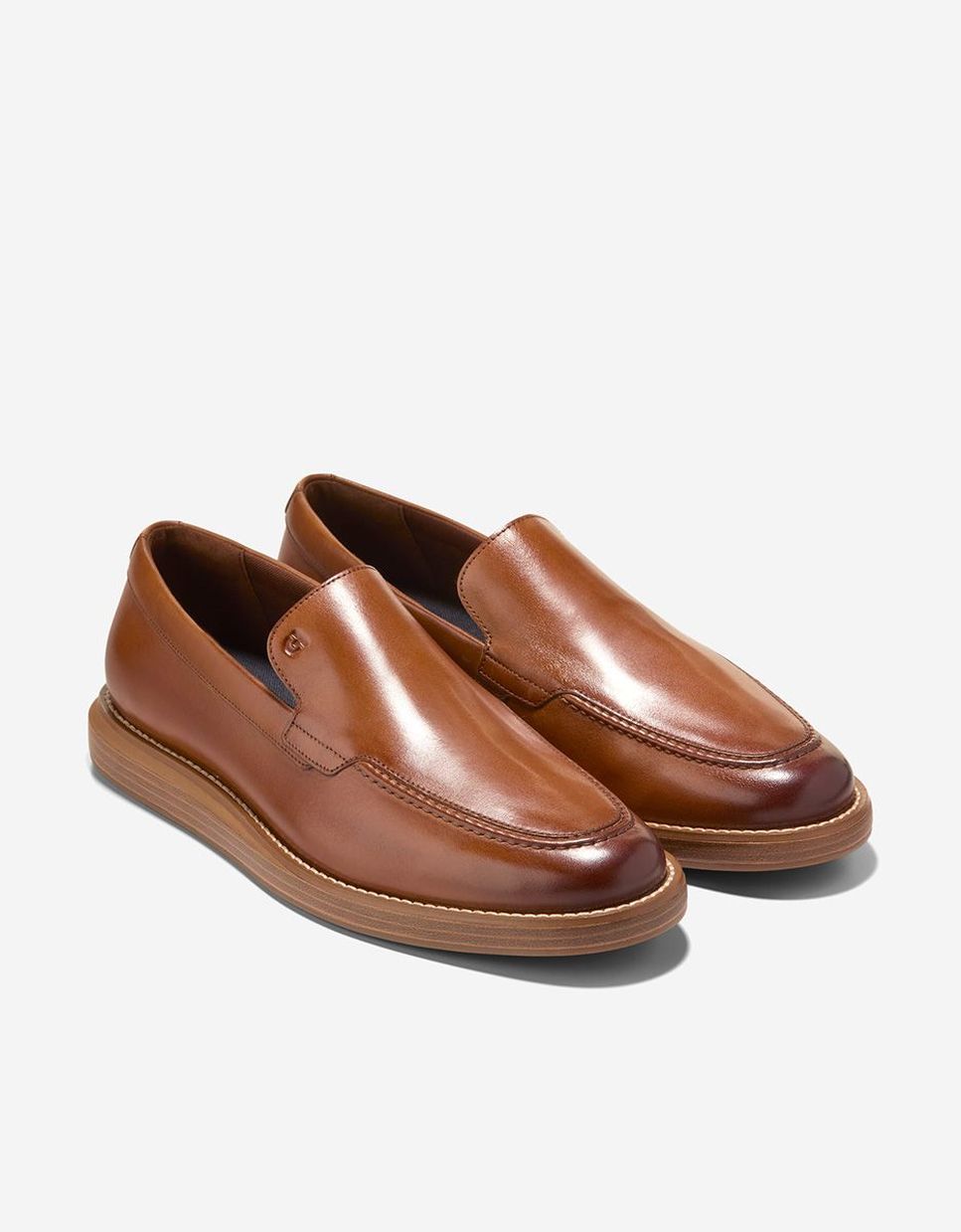 Mocassins de Pele Confecionados em Pele Castanho-4