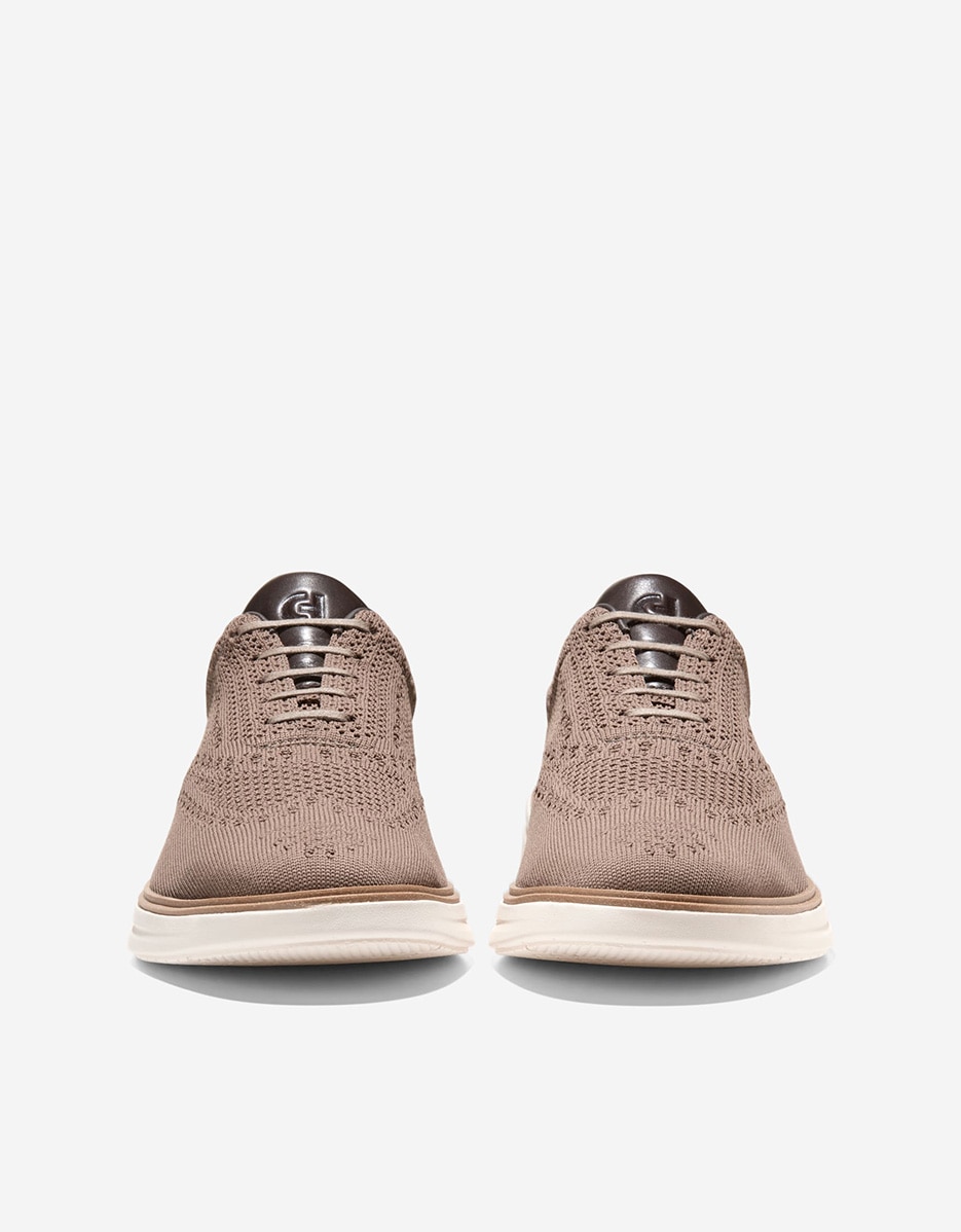 Sapatos de Cordões Confecionados em Tecido Stitchlite™ Castanho-2