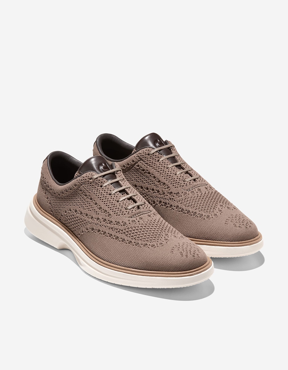 Sapatos de Cordões Confecionados em Tecido Stitchlite™ Castanho-4