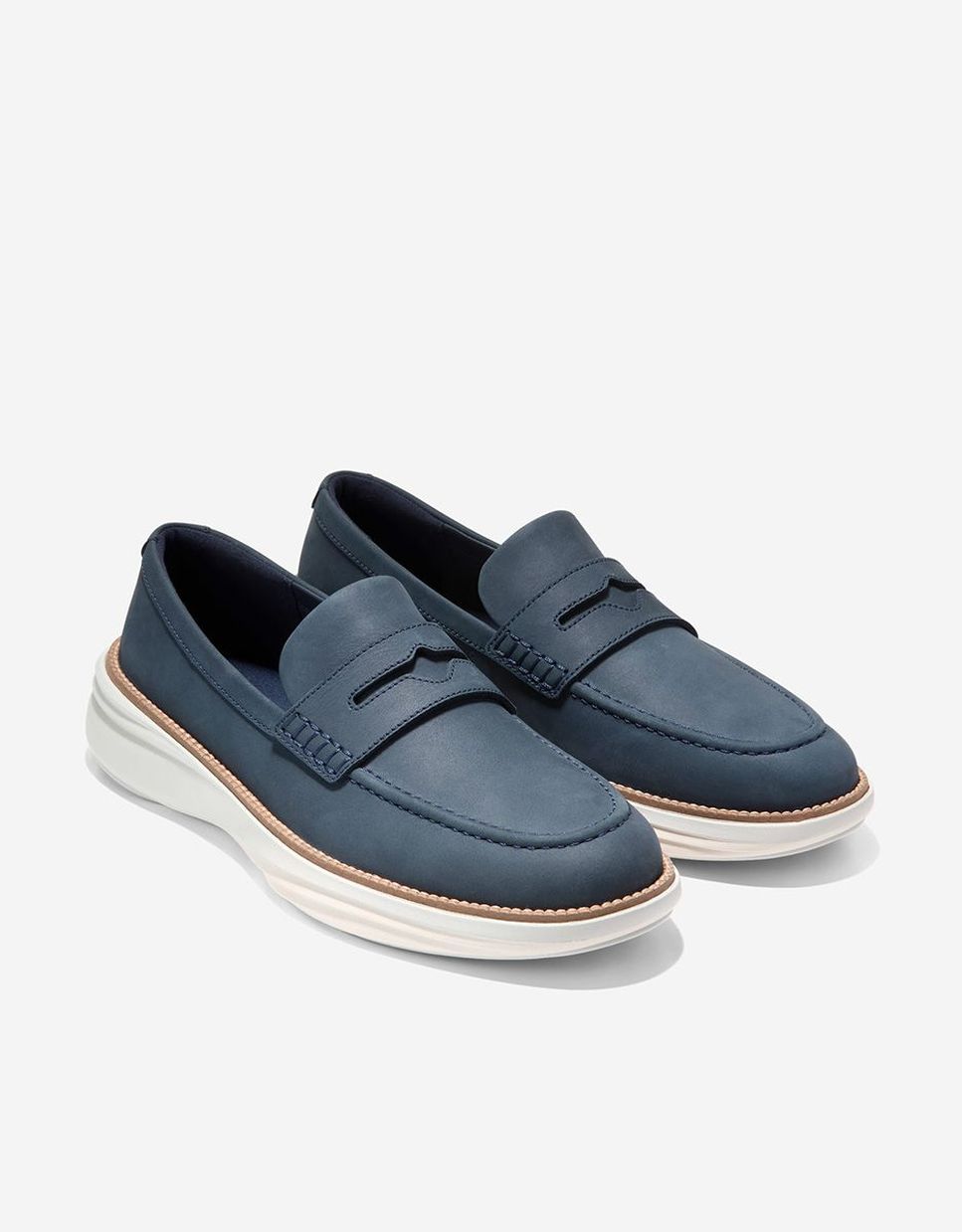 Mocassins de Pele Confecionados em Pele Azul-4