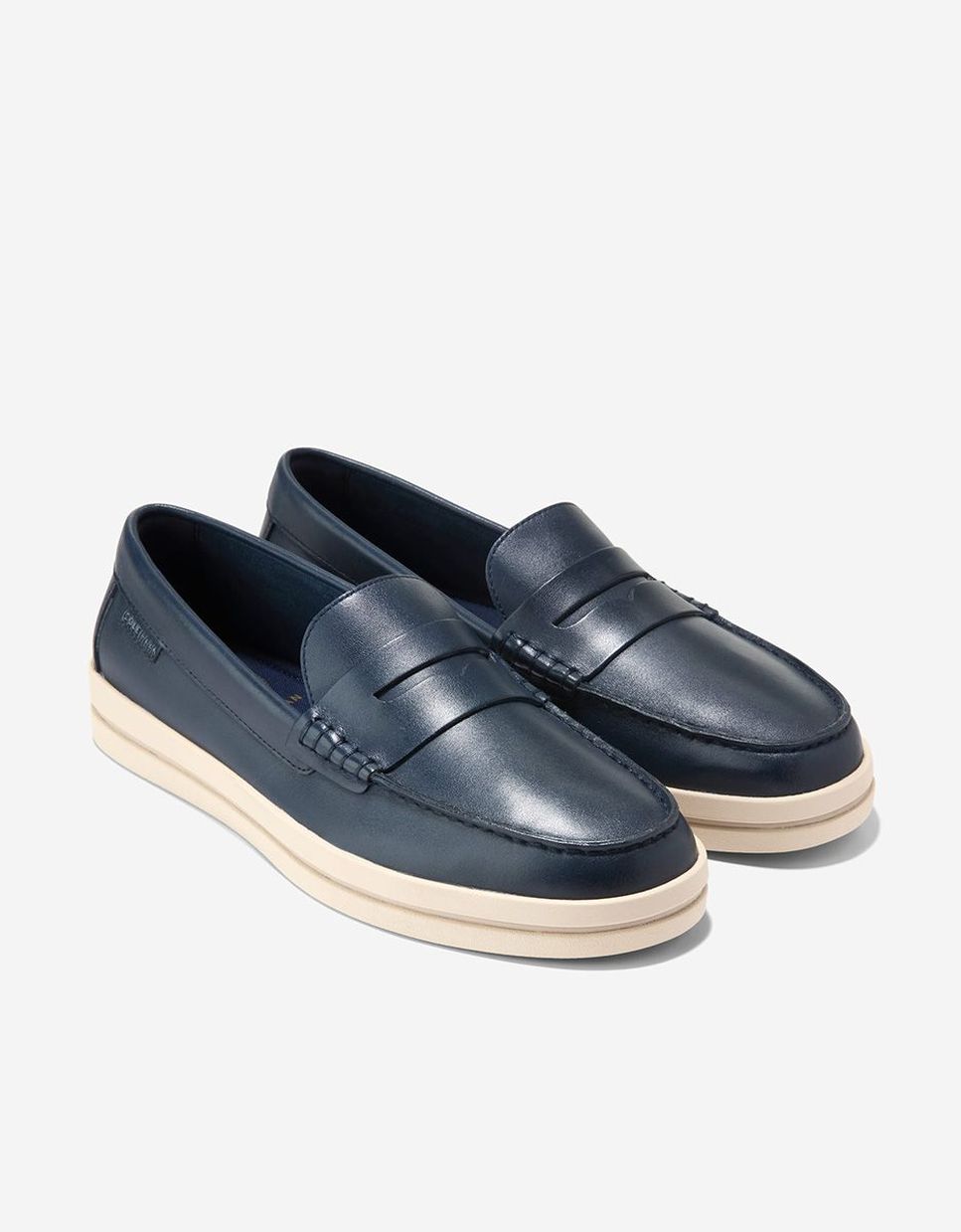 Mocassins de Pele Confecionados em Pele Azul-4