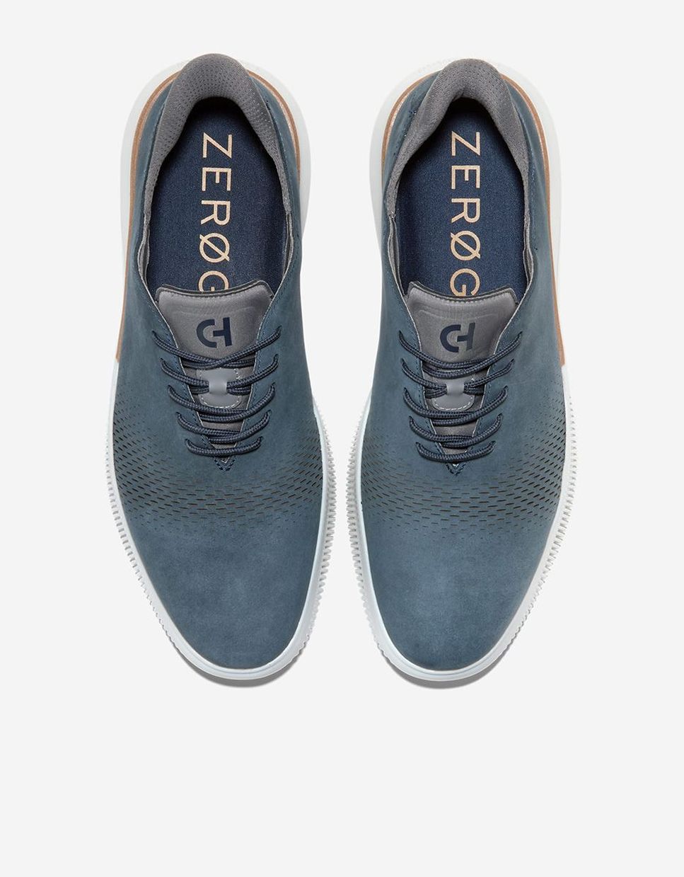 Sapatos Oxford Confecionados em Pele Azul-5
