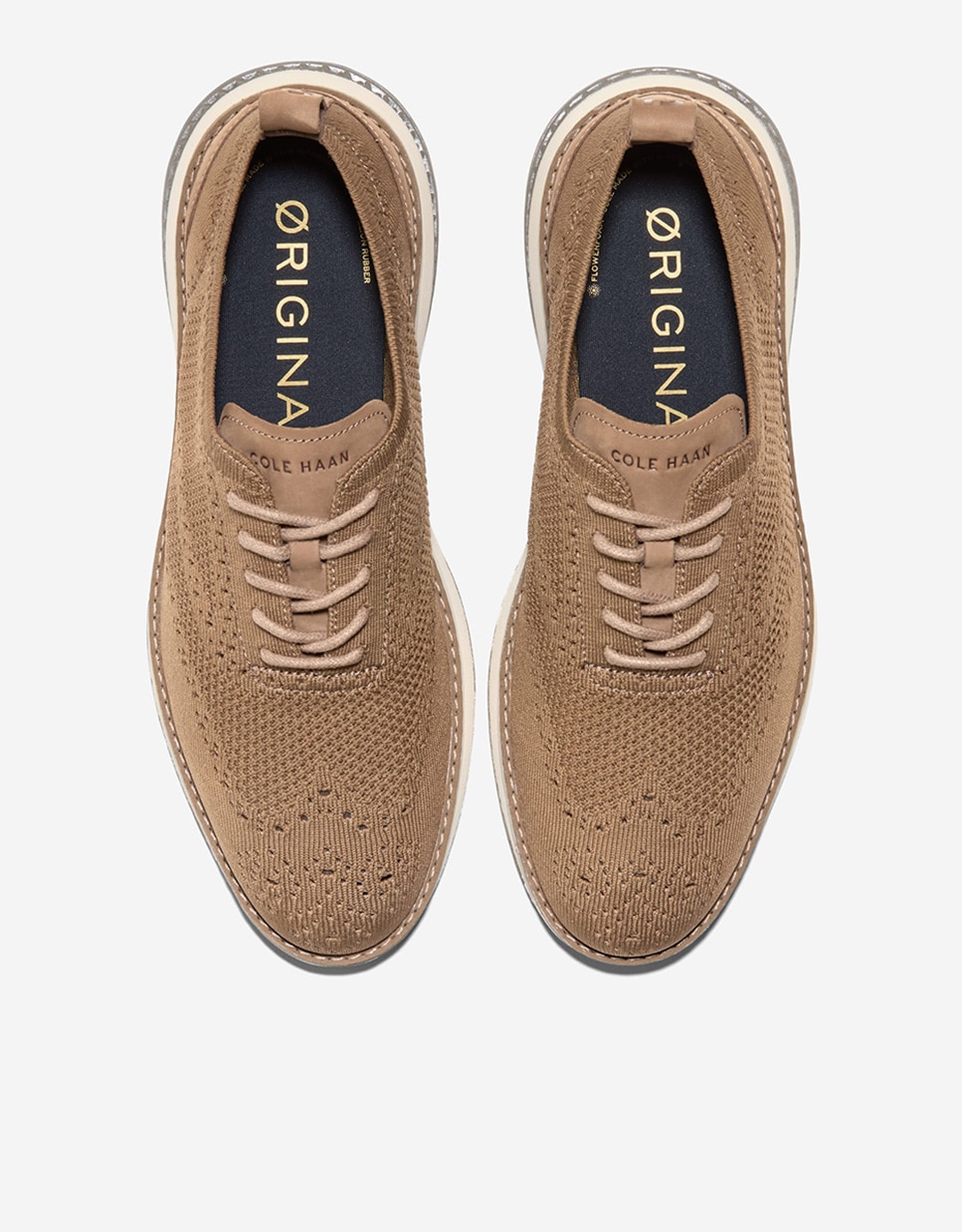Sapatos Oxford com Sola Flexível Flowerflex™ Confecionados em Tecido Stitchlite™ Castanho-5