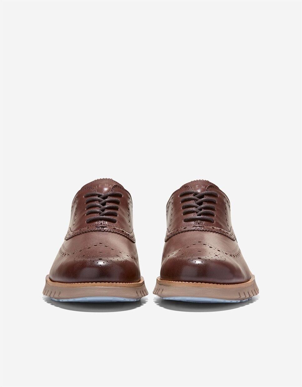 Sapatos Oxford Confecionados em Pele com Amortecimento Flowerfoam™ Castanho-escuro-2