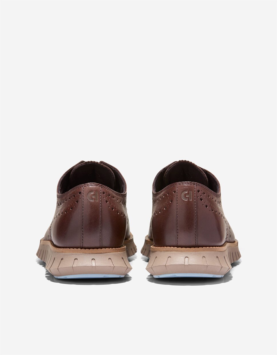 Sapatos Oxford Confecionados em Pele com Amortecimento Flowerfoam™ Castanho-escuro-3