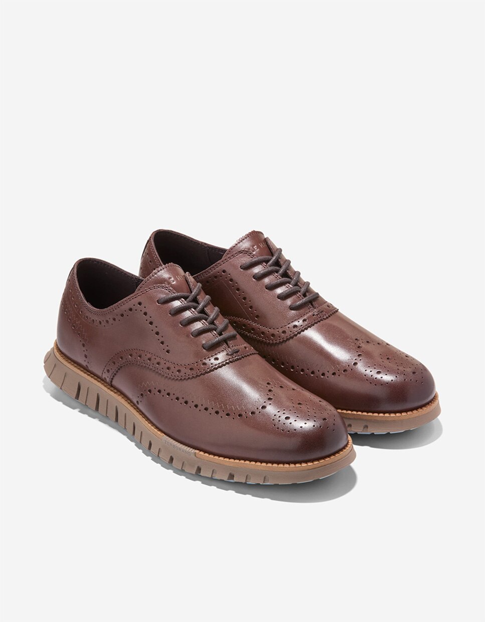 Sapatos Oxford Confecionados em Pele com Amortecimento Flowerfoam™ Castanho-escuro-4
