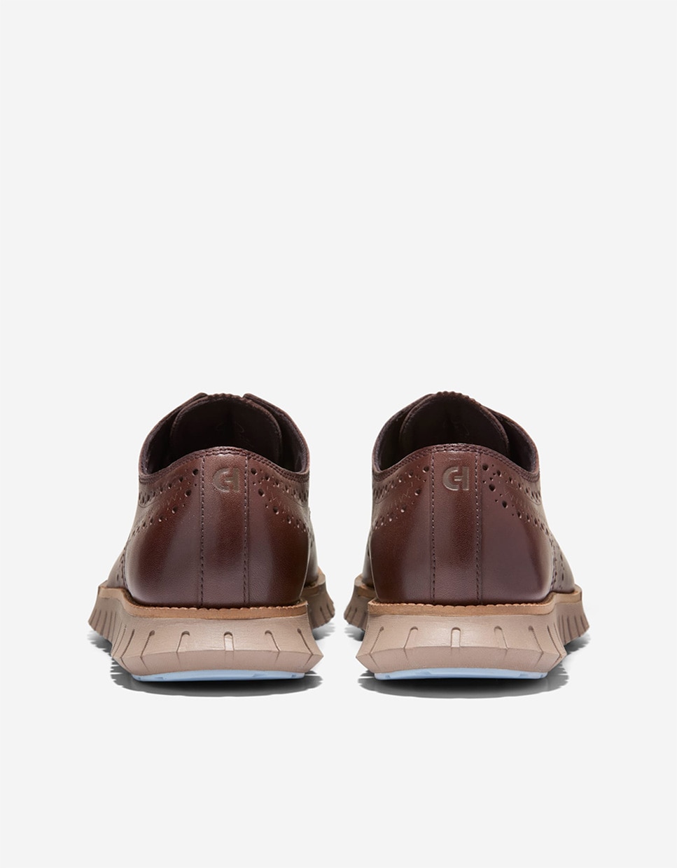 Sapatos Oxford Confecionados em Pele com Amortecimento Flowerfoam™ Castanho-escuro-3