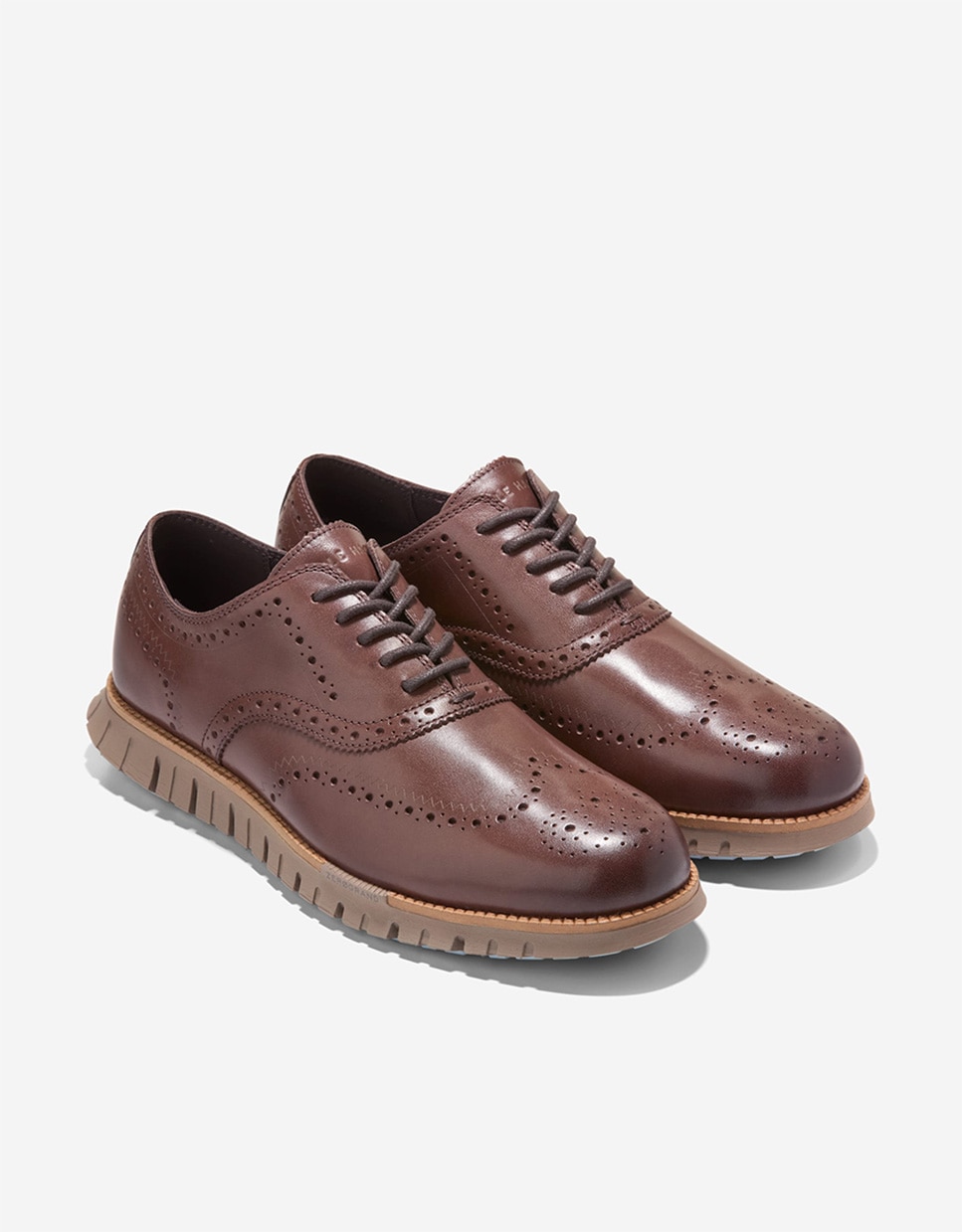 Sapatos Oxford Confecionados em Pele com Amortecimento Flowerfoam™ Castanho-escuro-4