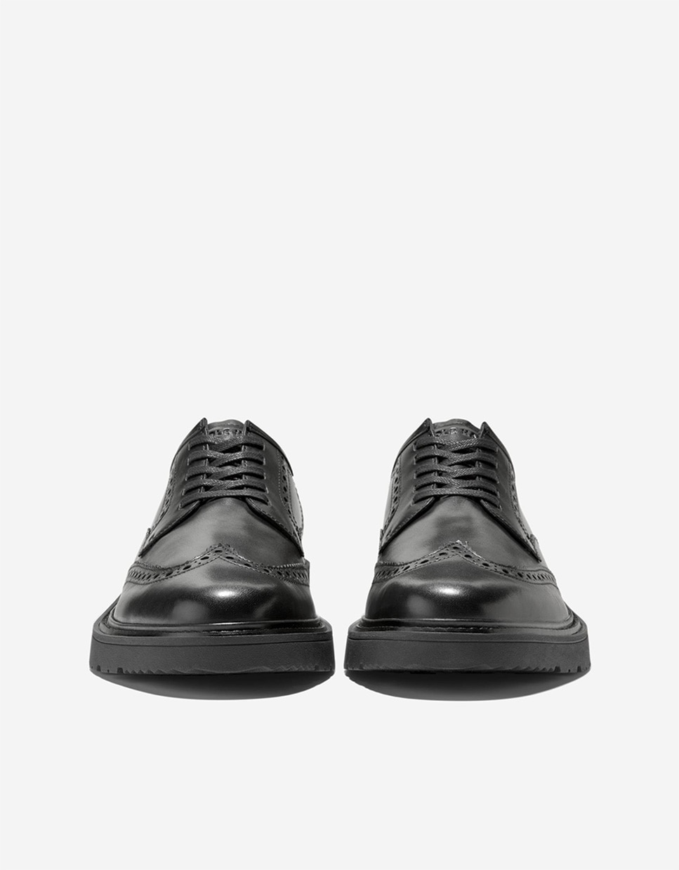 Sapatos Oxford Confecionados em Pele com Detalhes Brogue Preto-2