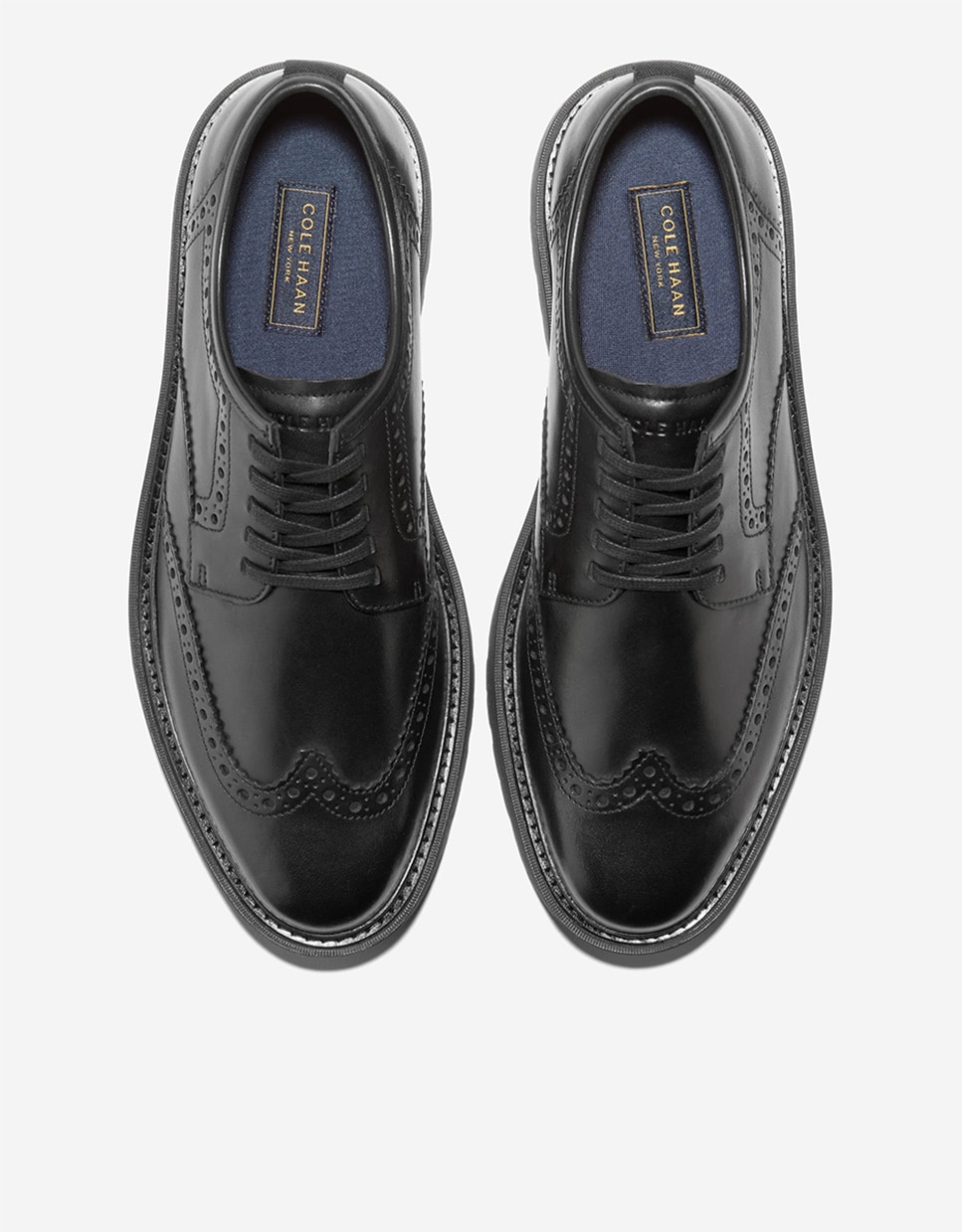 Sapatos Oxford Confecionados em Pele com Detalhes Brogue Preto-5