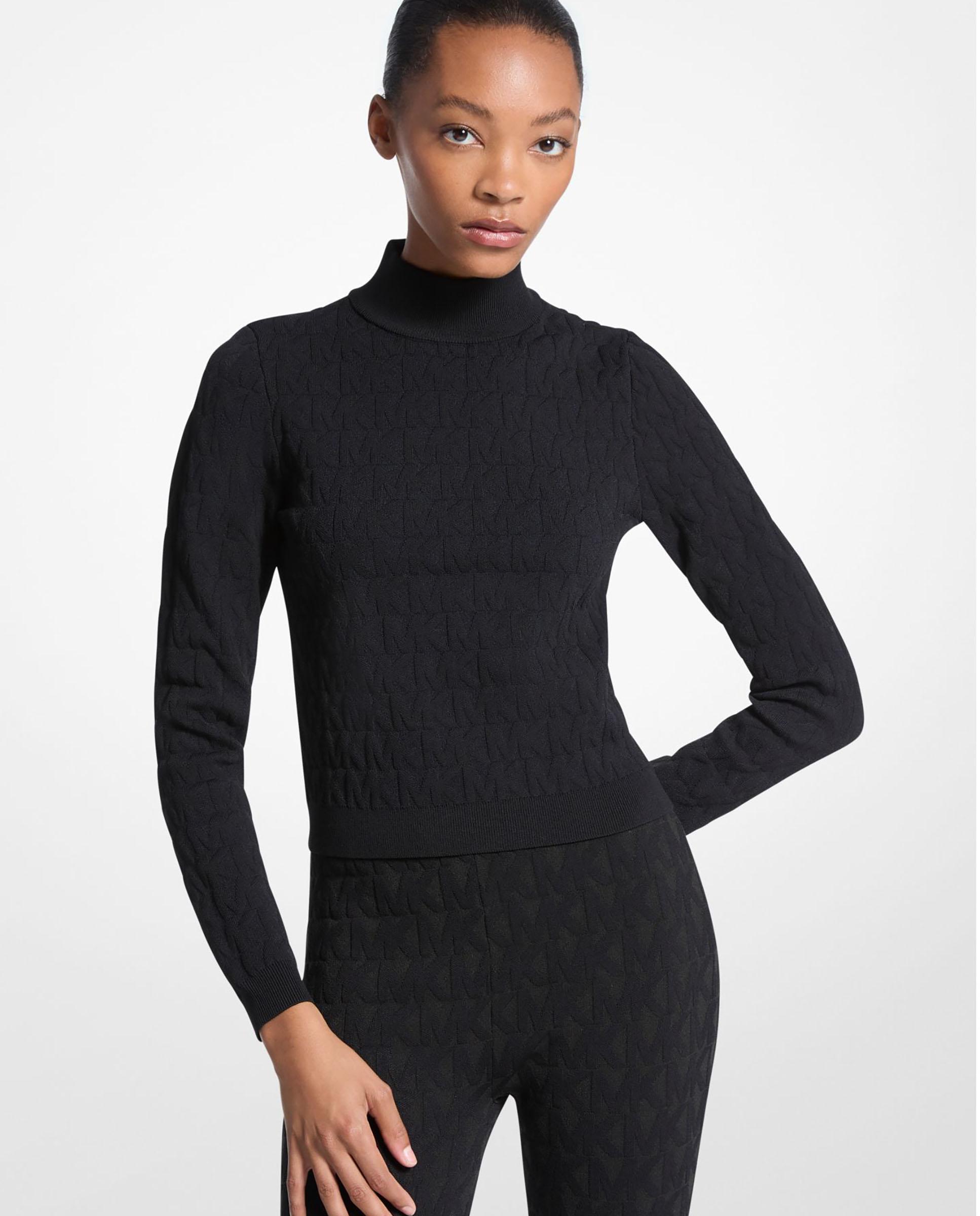 Imagem 0 de T-shirt de Gola Alta de Jacquard com Logotipo