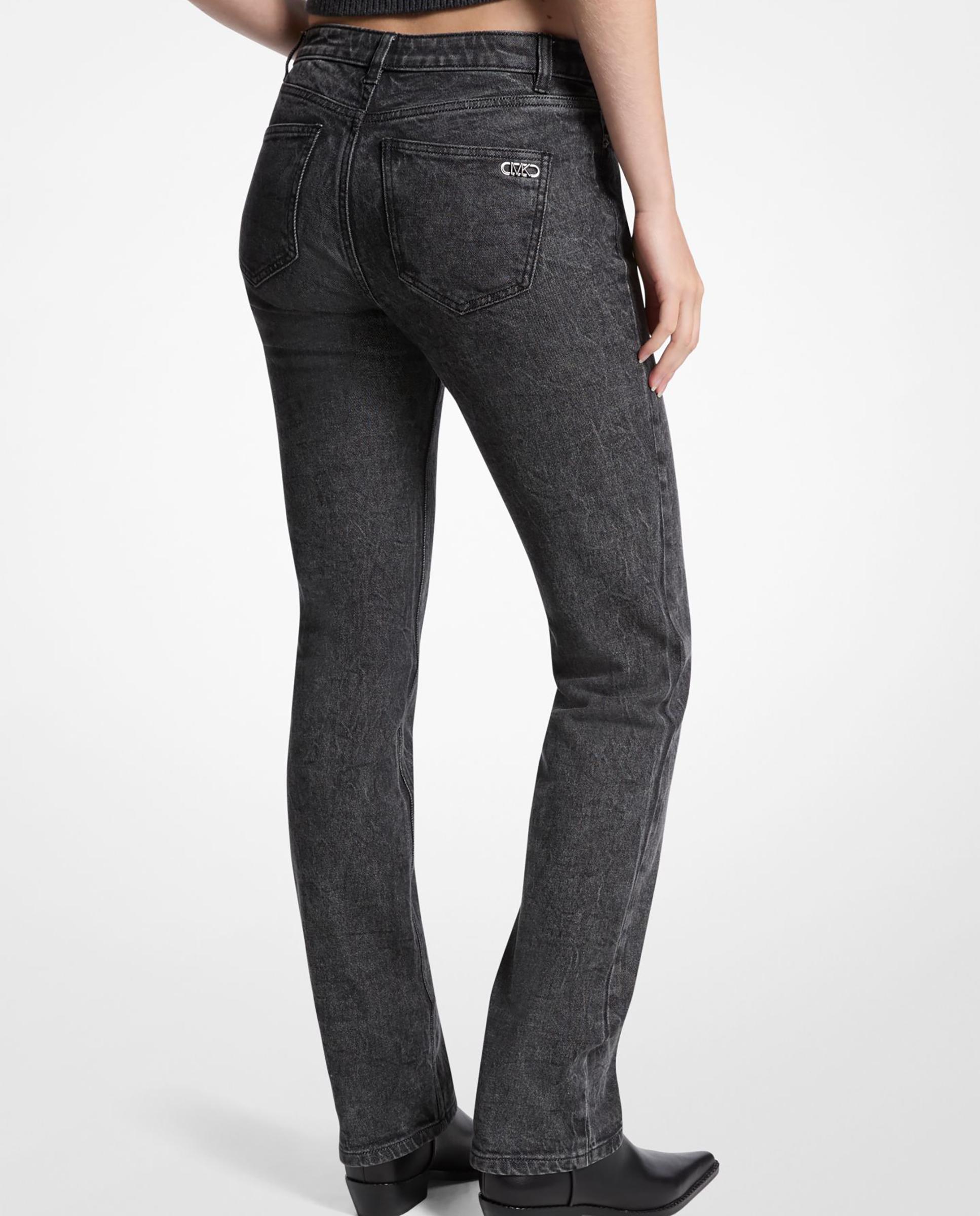Jeans Skinny de Denim Elástico Aço preto-2
