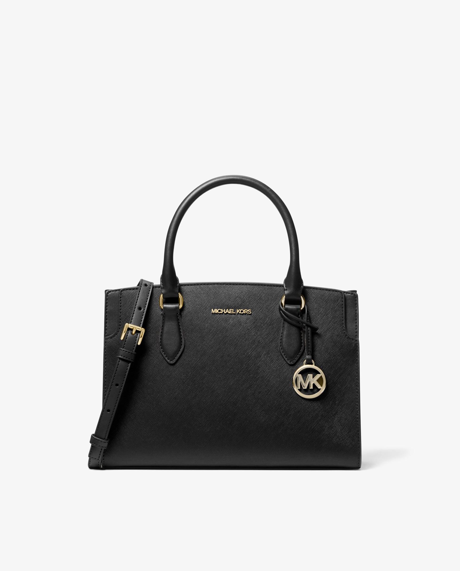 Imagem 0 de Mala a Tiracolo Satchel Becca Média de Pele Saffiano