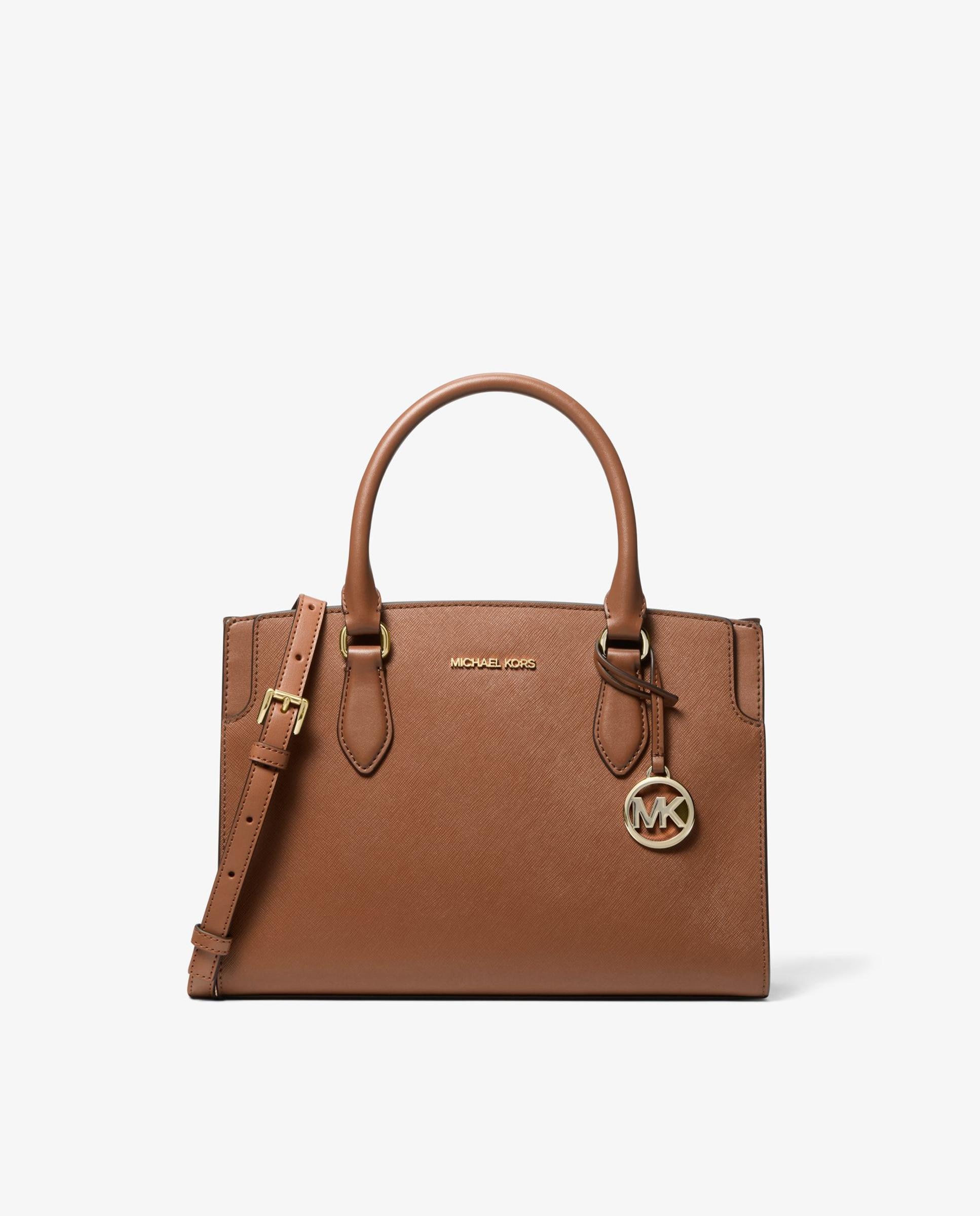 Imagem 0 de Mala a Tiracolo Satchel Becca Média de Pele Saffiano
