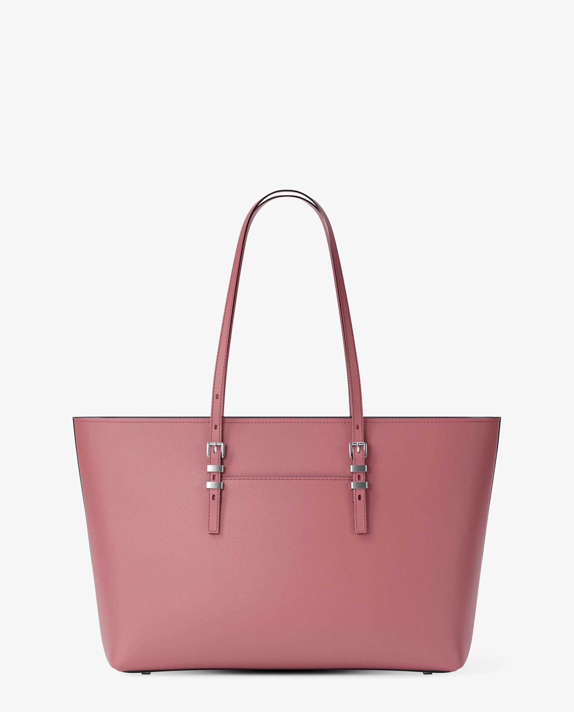 Mala Shopper Tote Quinn Grande de Pele Granulada Marsala-3