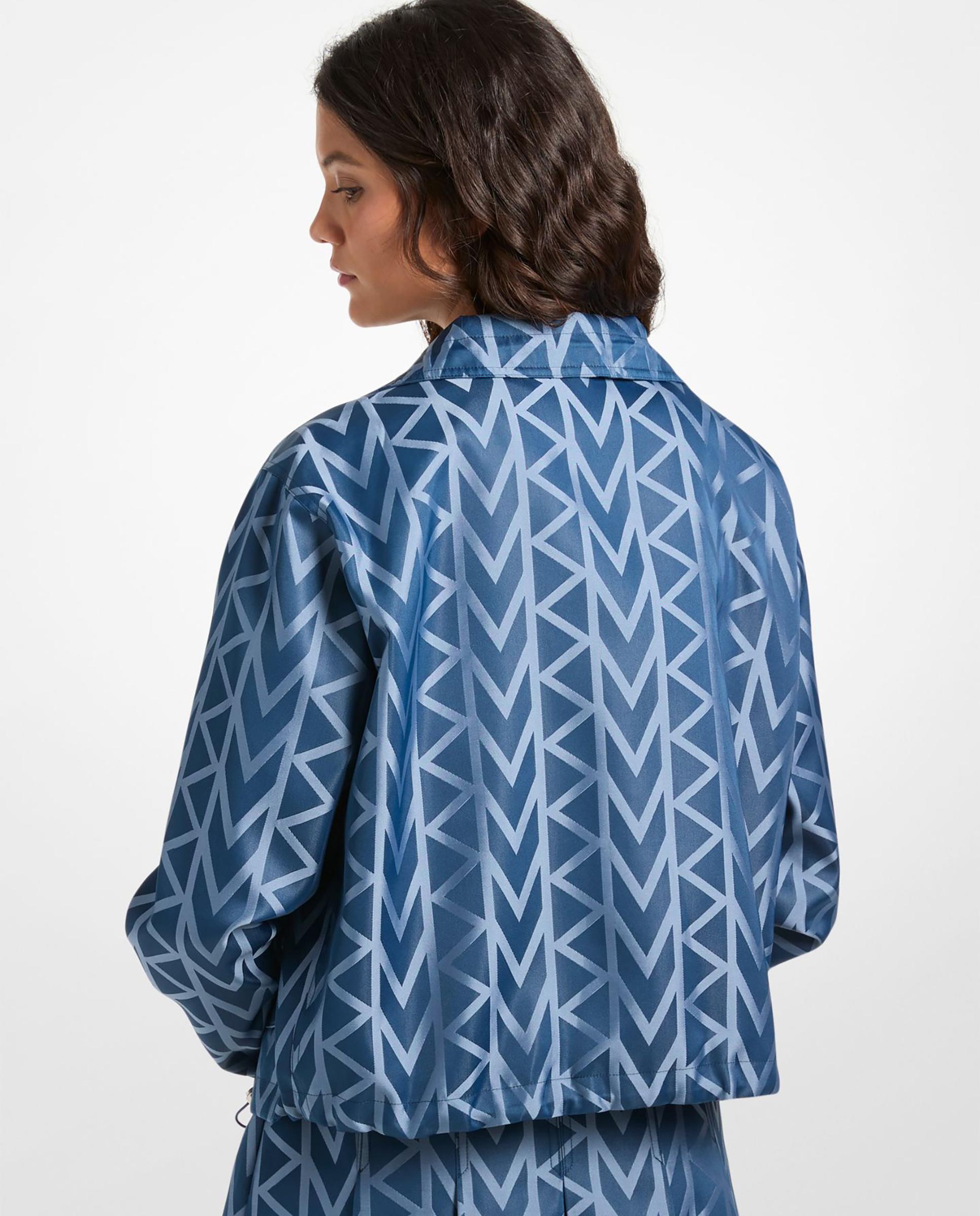 Chaqueta de mujer con cremallera y logotipo mk2000 Azul-índigo-2