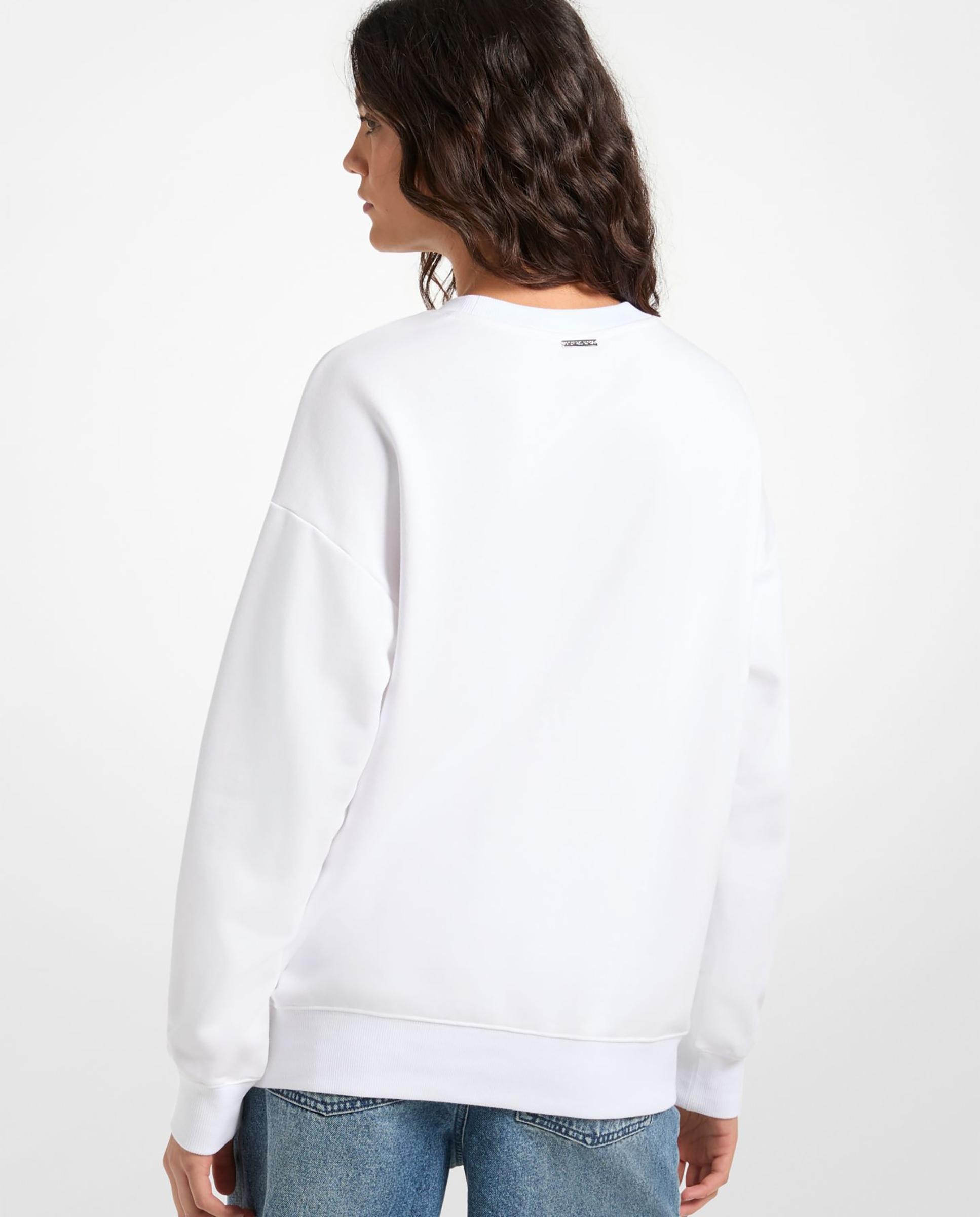 Sweatshirt de Algodão com Logotipo em Relevo Branco-2