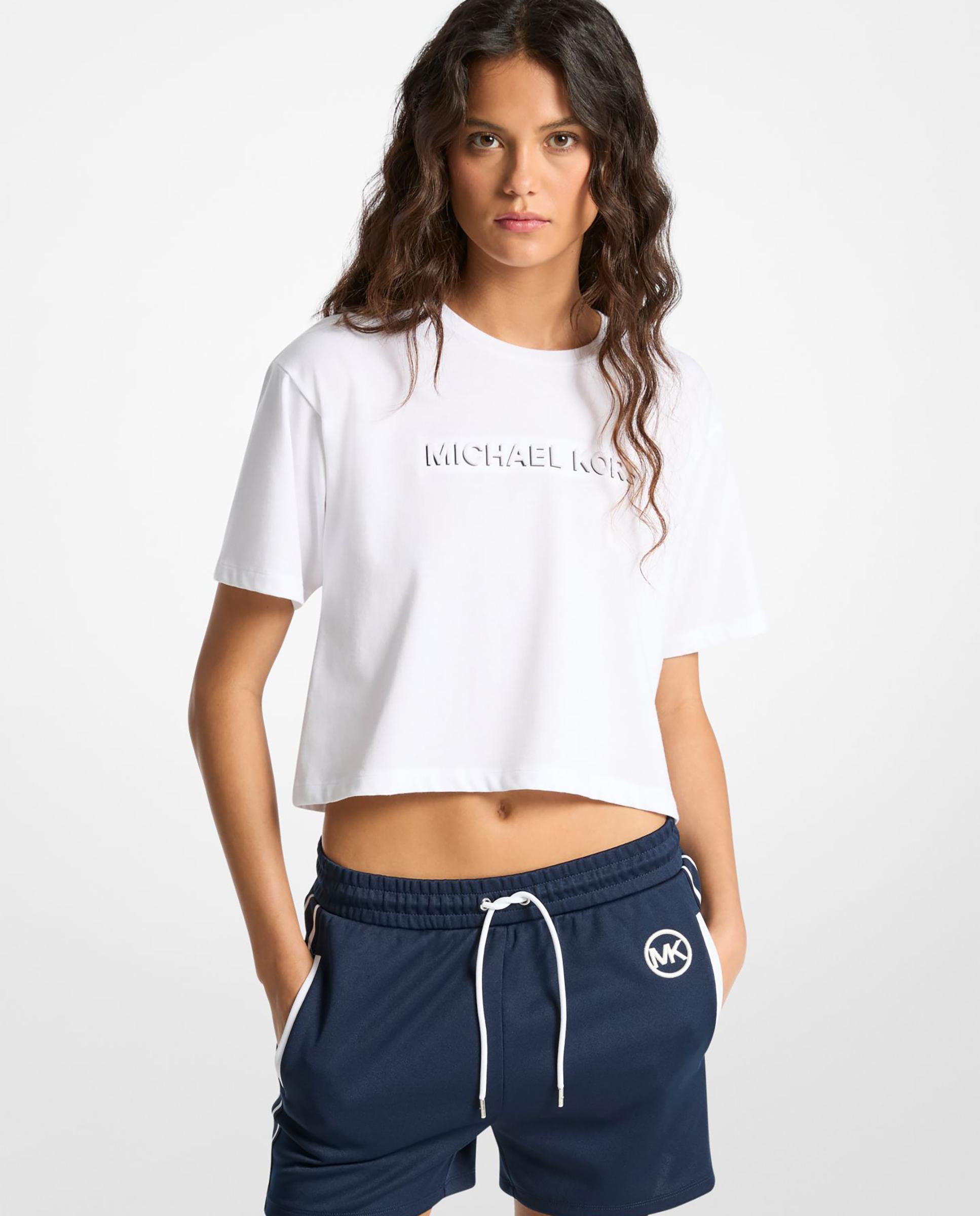 Imagem 0 de T-shirt de Algodão com Logotipo Bordado