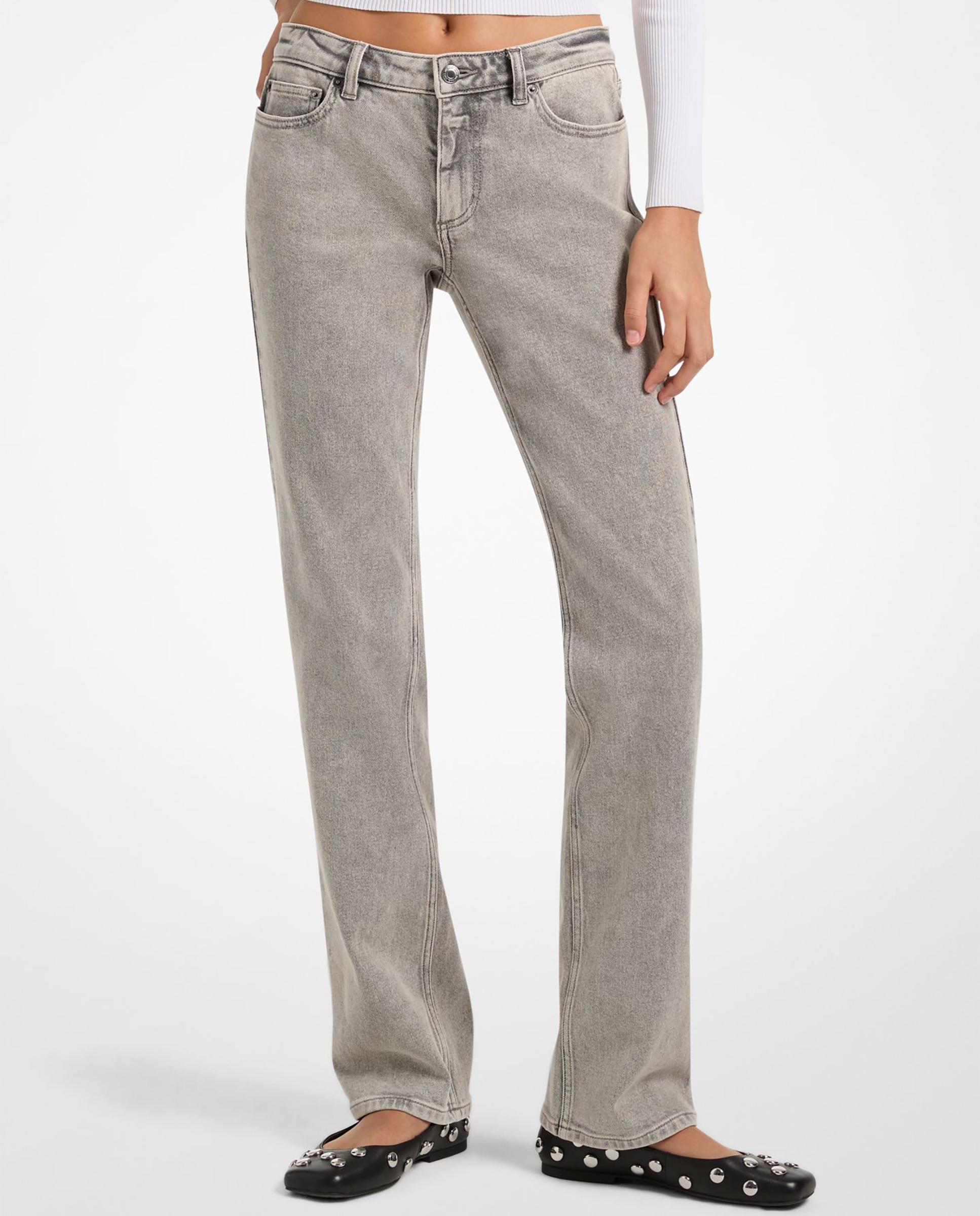 Imagem 0 de Jeans com Corte a Direito de Denim Elástico