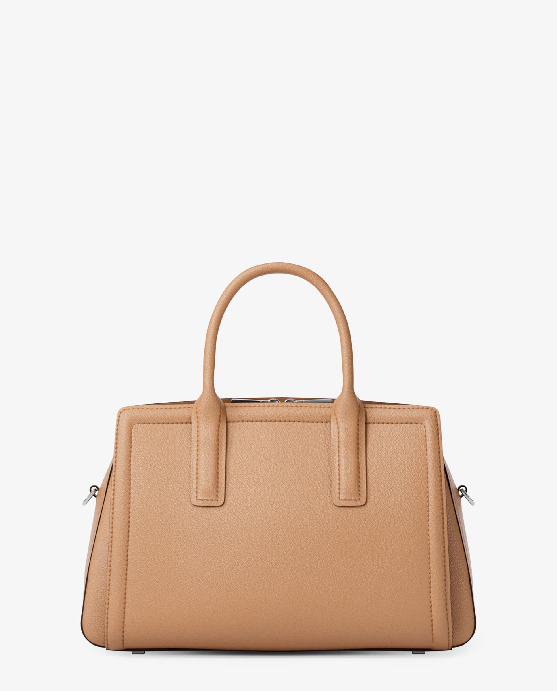 Mala a Tiracolo Satchel Laila Média de Pele Castanho-claro-3