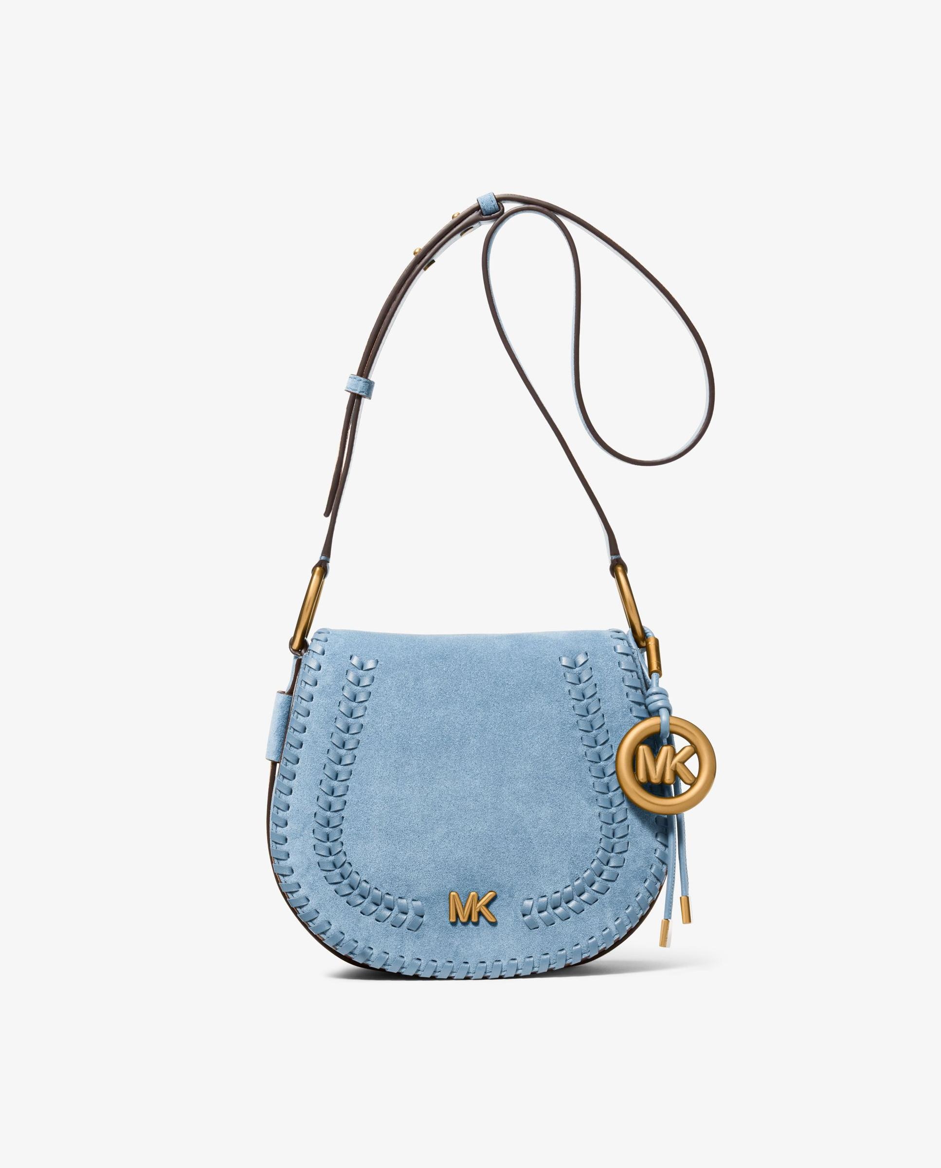 Imagem 0 de Mala a Tiracolo Saddle Josie Média de Camurça com Pontas de Fusta