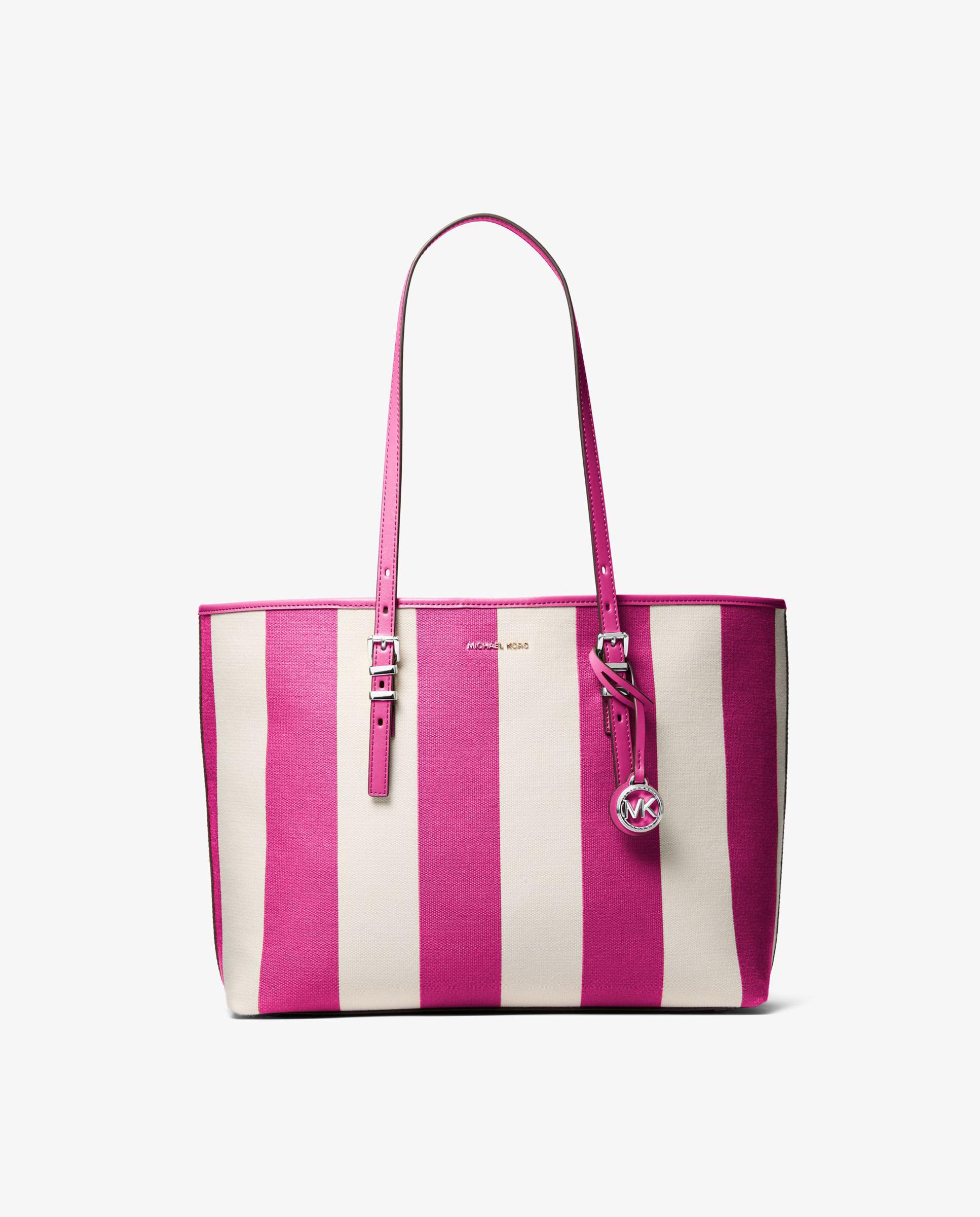 Imagem 0 de Bolso shopper de mujer quinn grande de lona a rayas