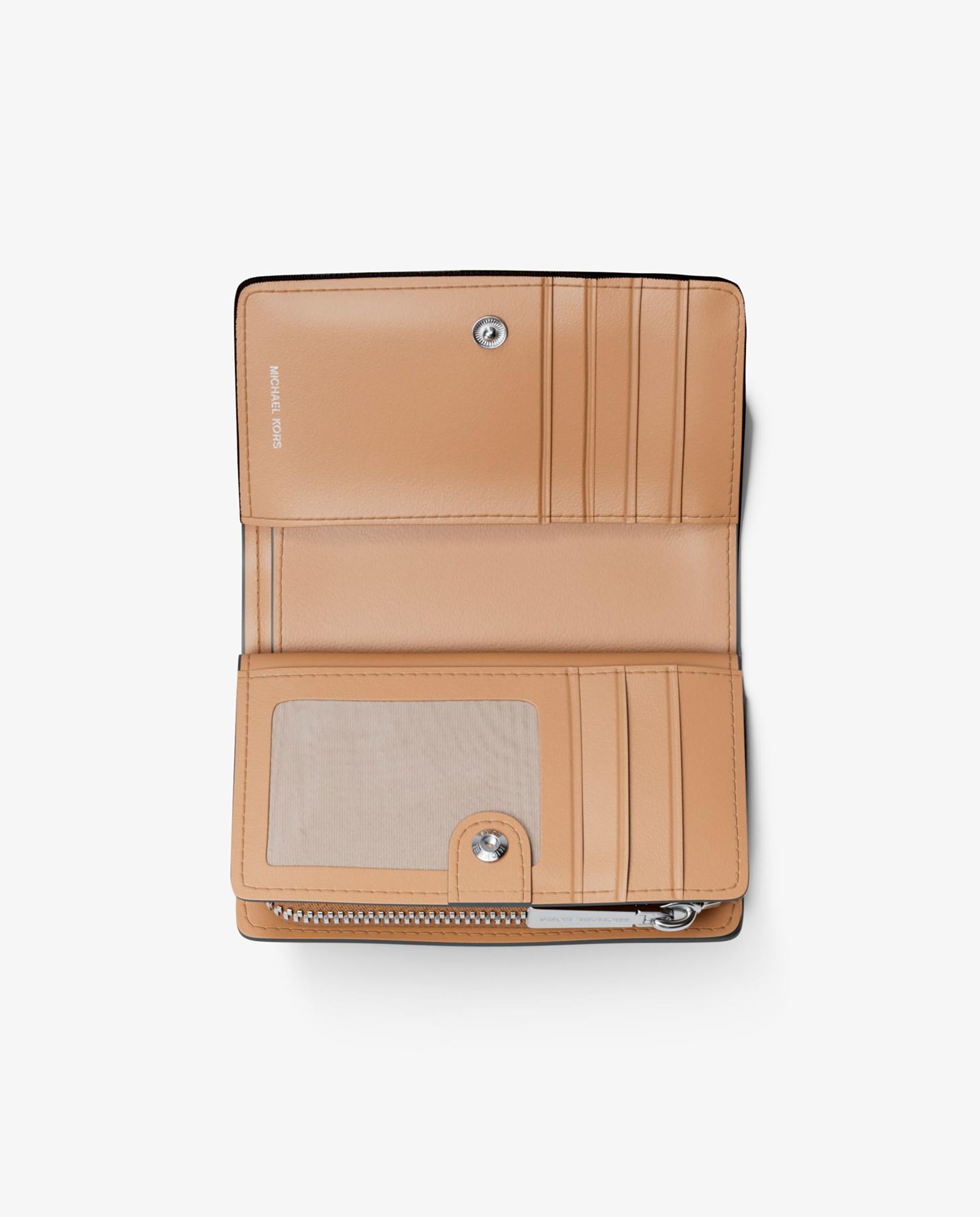 Cartera de mujer bryant mediana de piel granulada Bege-2