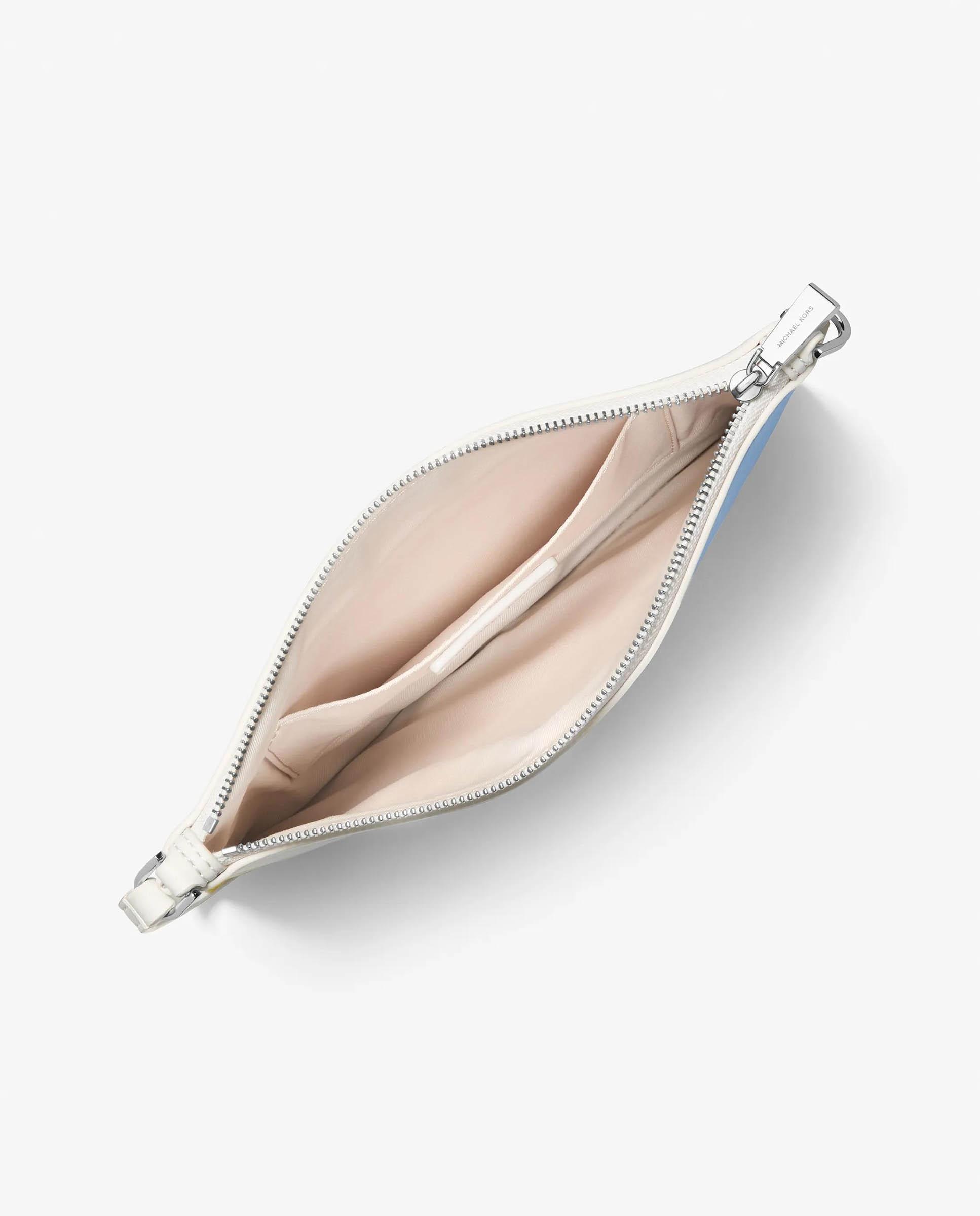 Mala de Mão Jet Set Extragrande Michael Kors X Christina Zimpel Azul / Branco-2