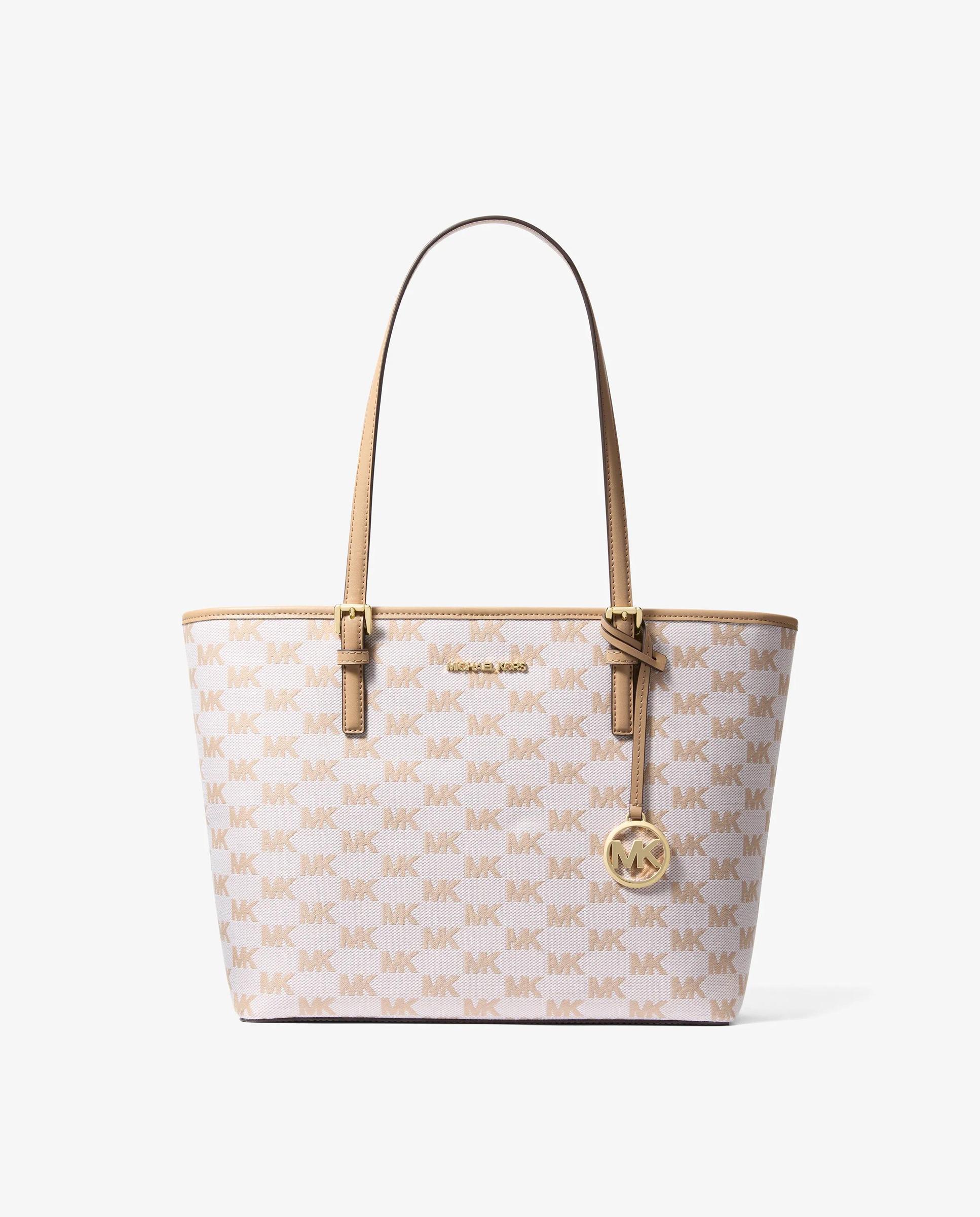 Imagem 0 de Mala Shopper Tote Jet Set Média de Jacquard com Logotipo
