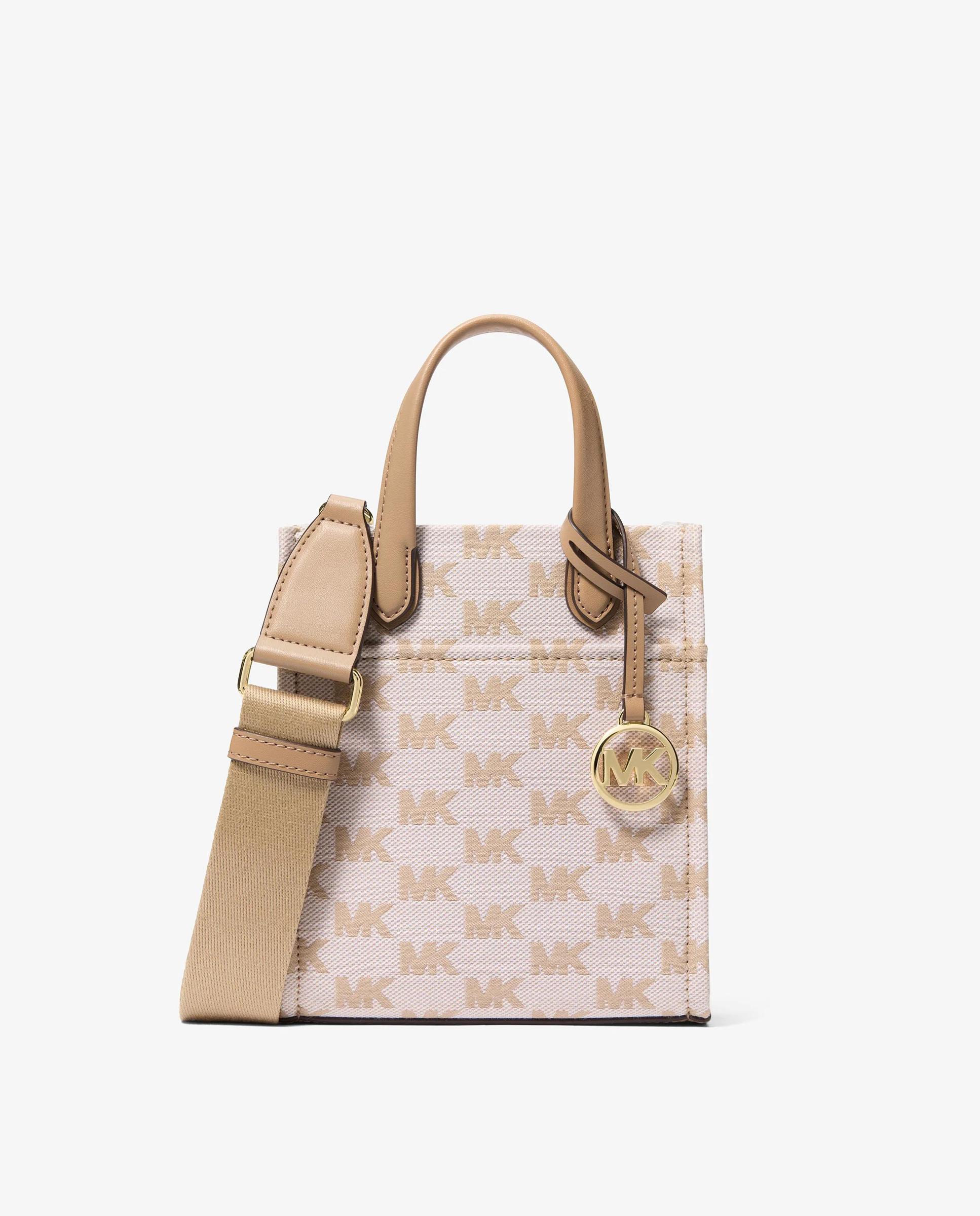 Imagem 0 de Mala a Tiracolo Gigi Extrapequena de Jacquard com Logotipo