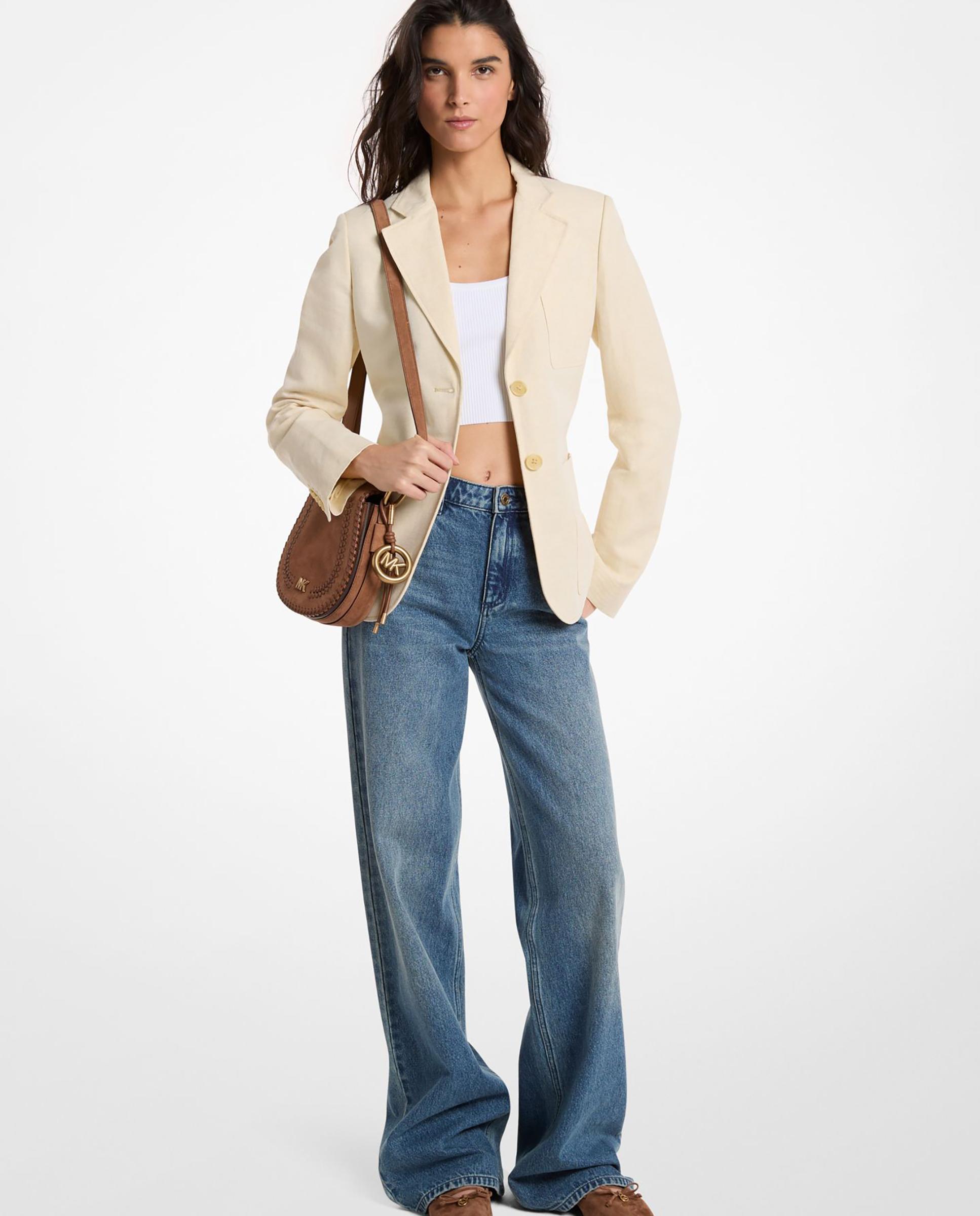 Imagem 0 de Blazer de Linho e Algodão com Bolsos de Plastrão