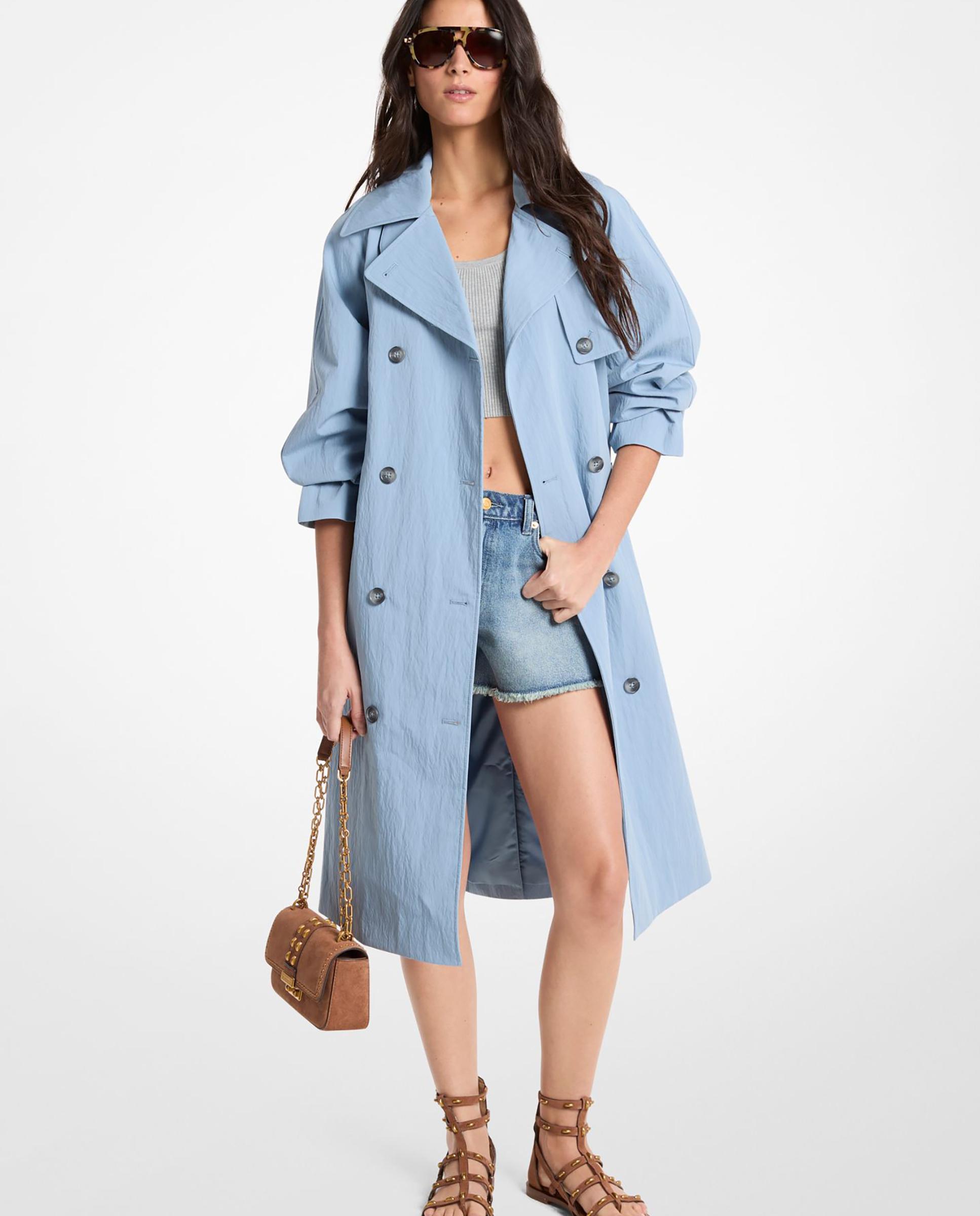 Imagem 0 de Gabardina Oversize de Algodão Lavado e Nylon