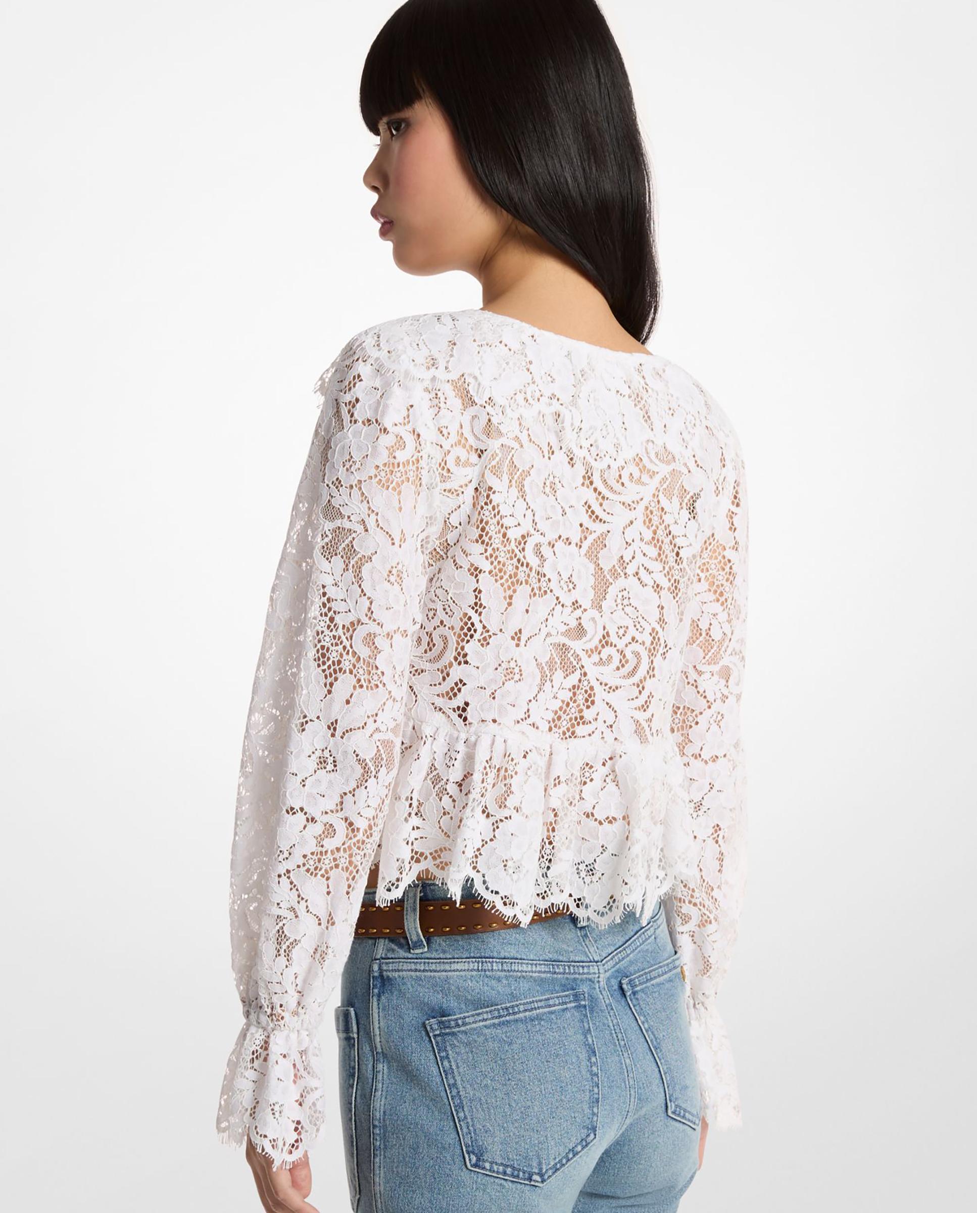 Blusa de Renda Floral Branco-2