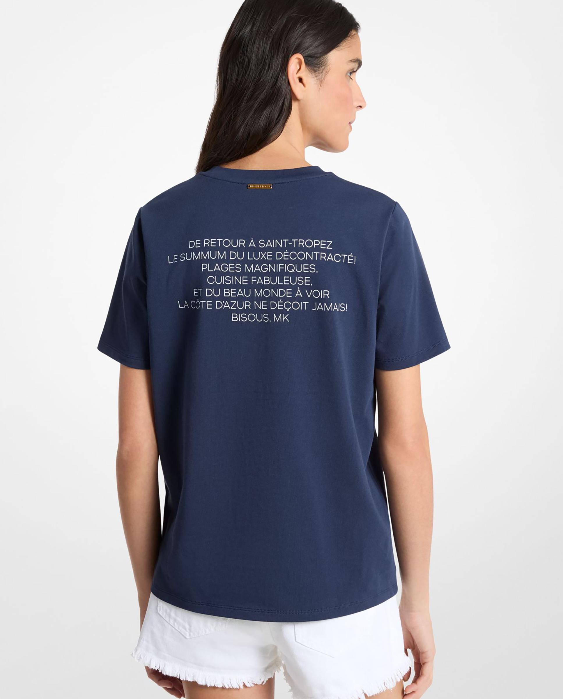 T-shirt de Algodão Saint-tropez Azul-marinho-2