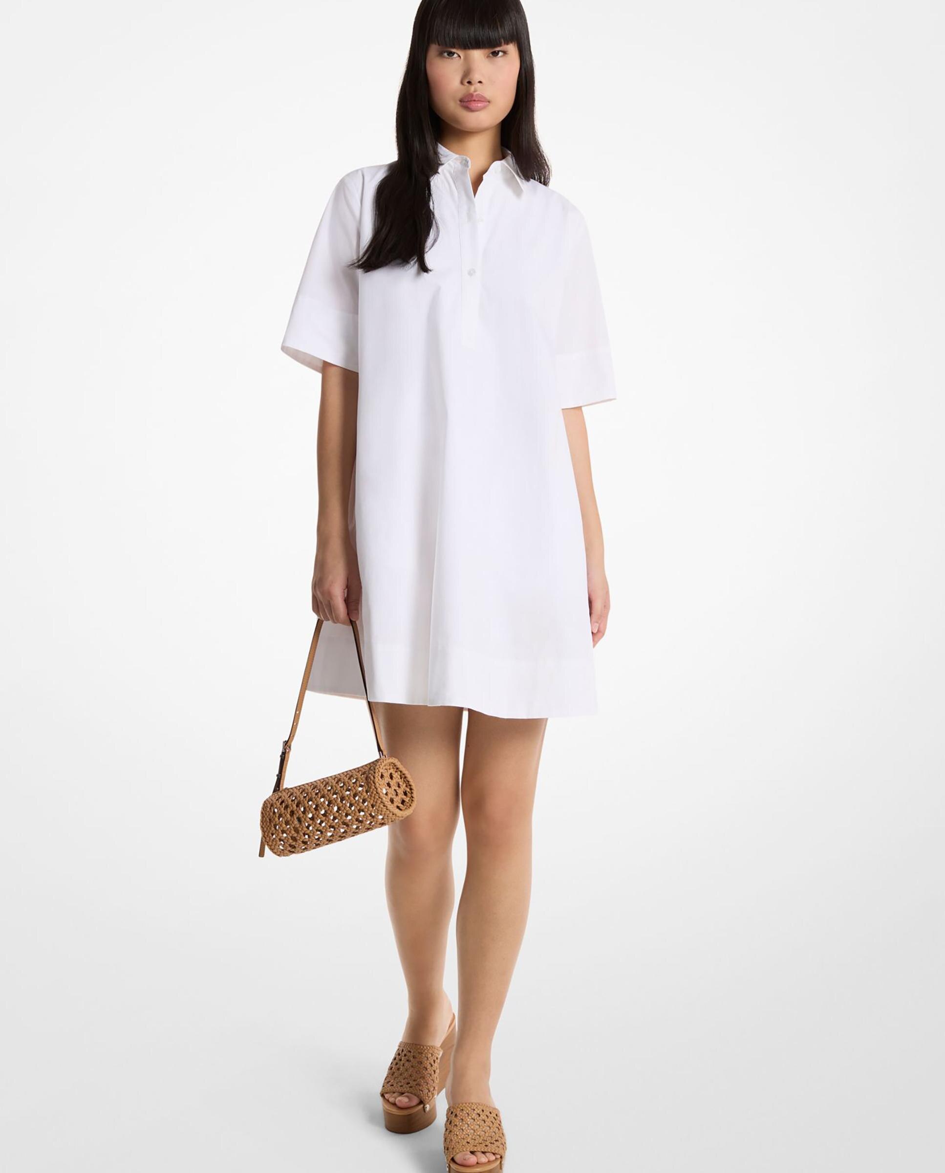 Imagem 0 de Vestido Curto Tipo Camisa 100% Algodão