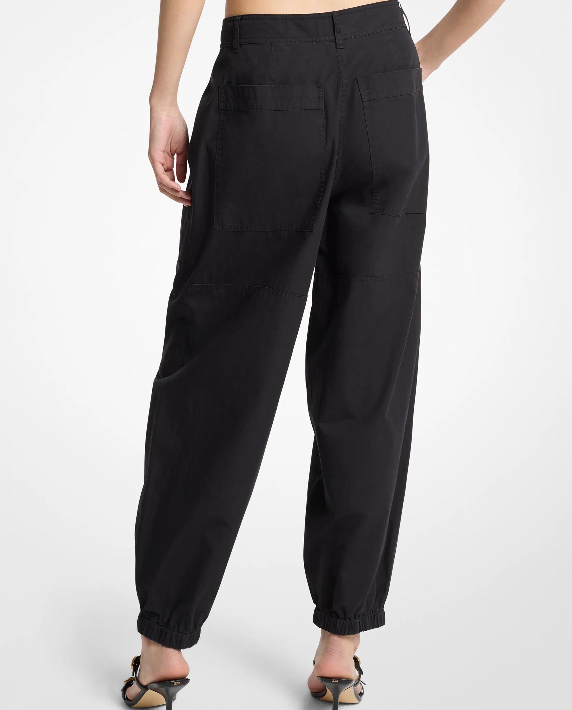Calças Jogger Fluídas 100% Algodão Preto-2