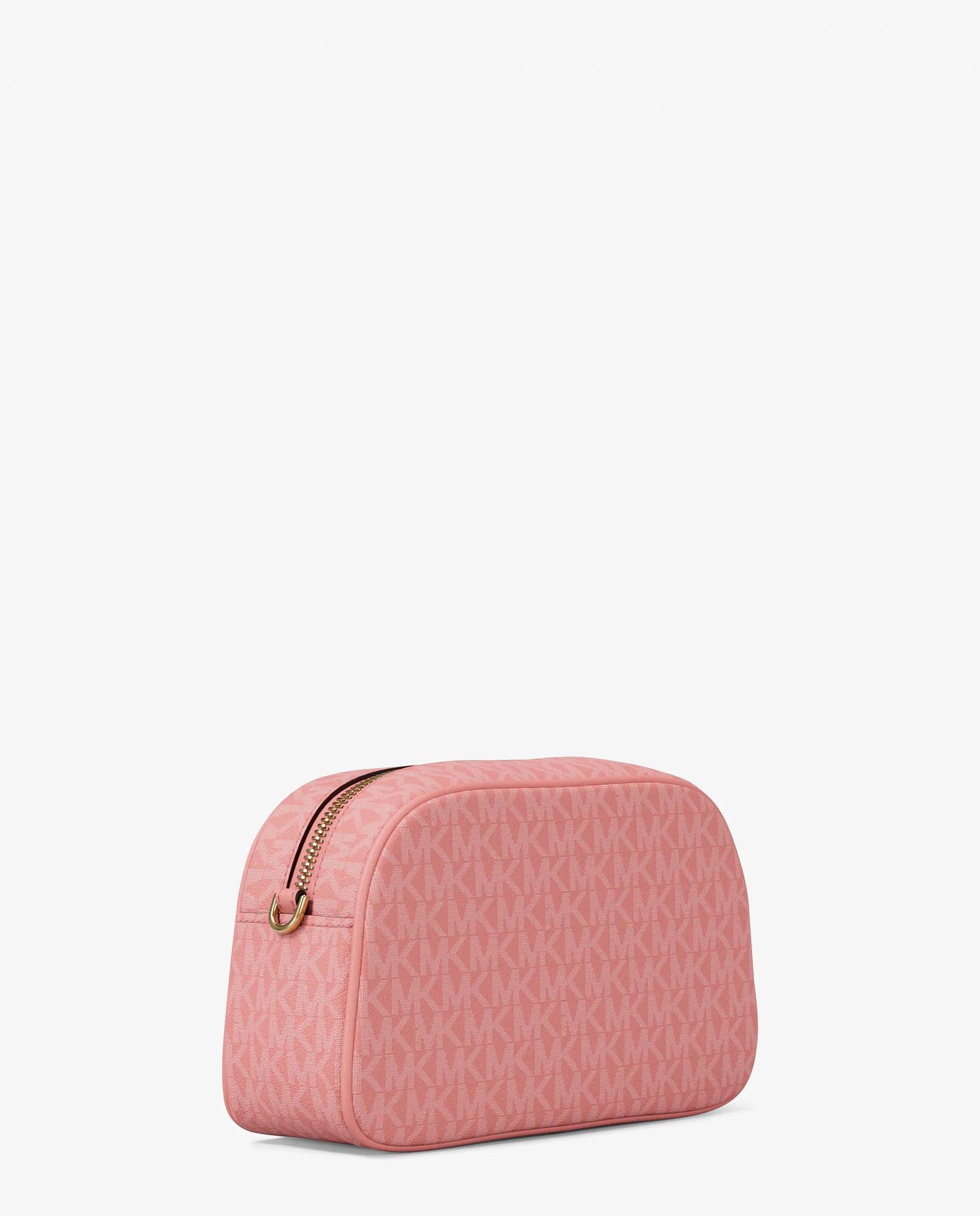 Mala a Tiracolo Jet Set Pequena com Logotipo Rosa-pastel-3