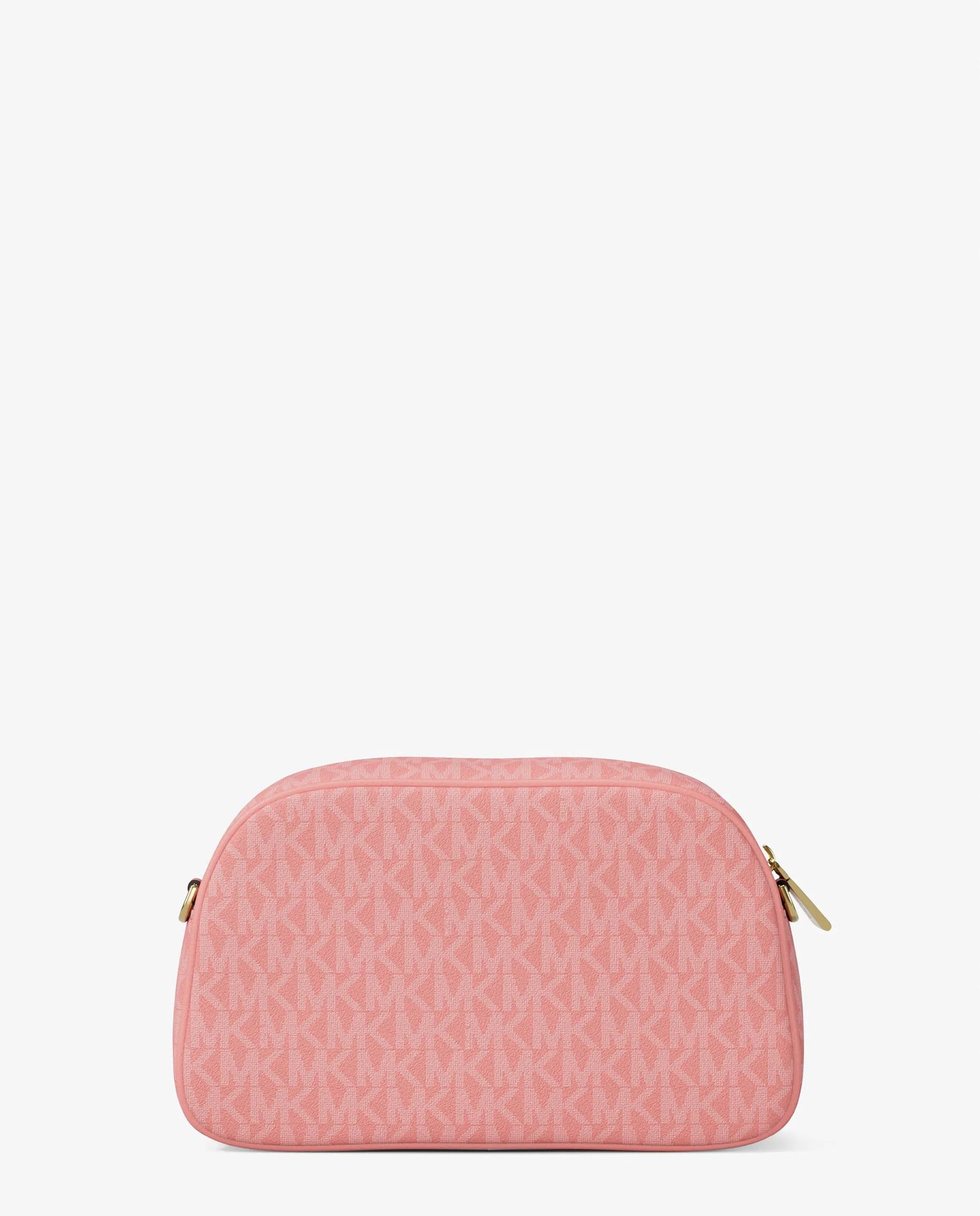 Mala a Tiracolo Jet Set Pequena com Logotipo Rosa-pastel-5