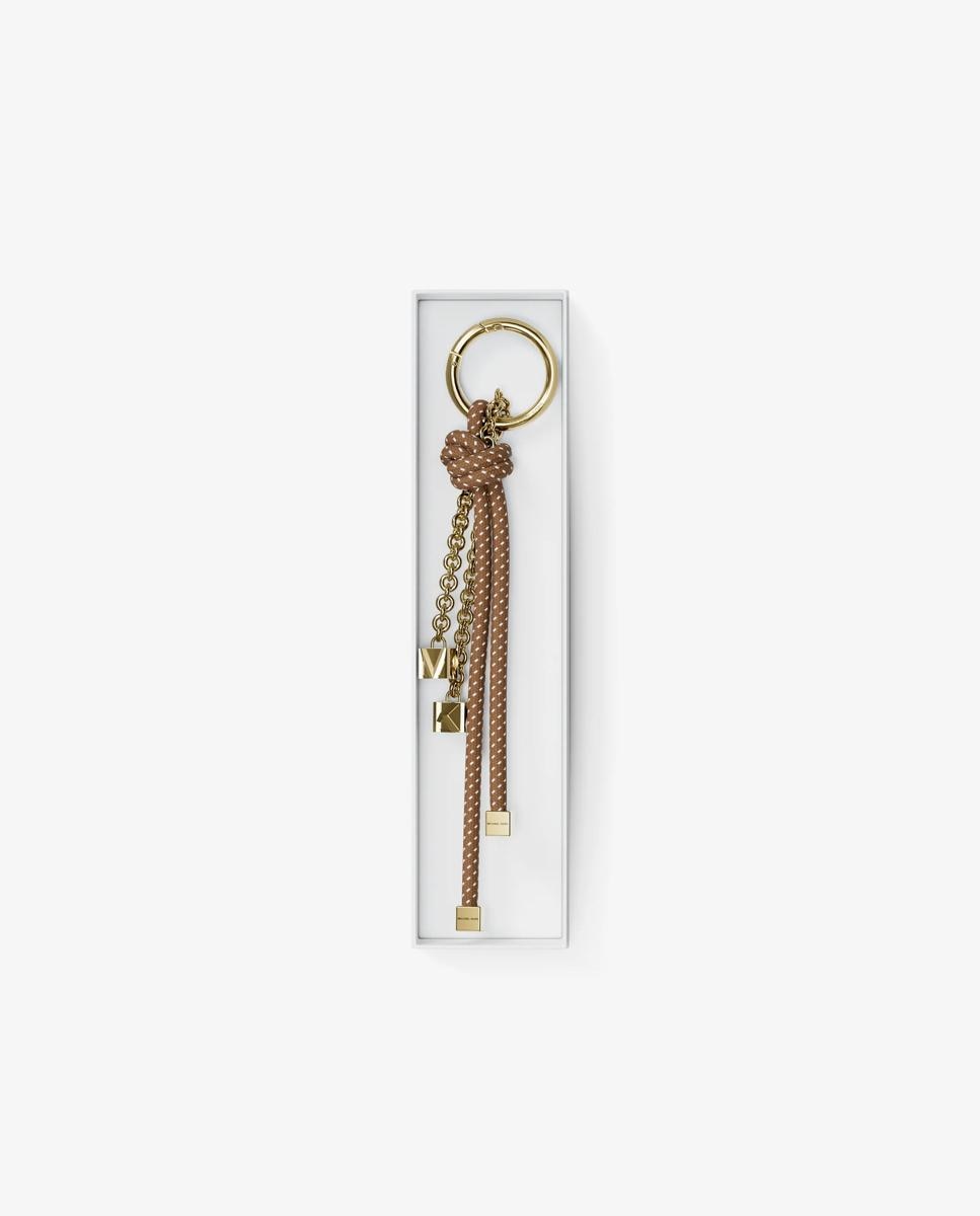 Adorno para Mala em Dourado com Cordão Moteado Castanho-claro-4