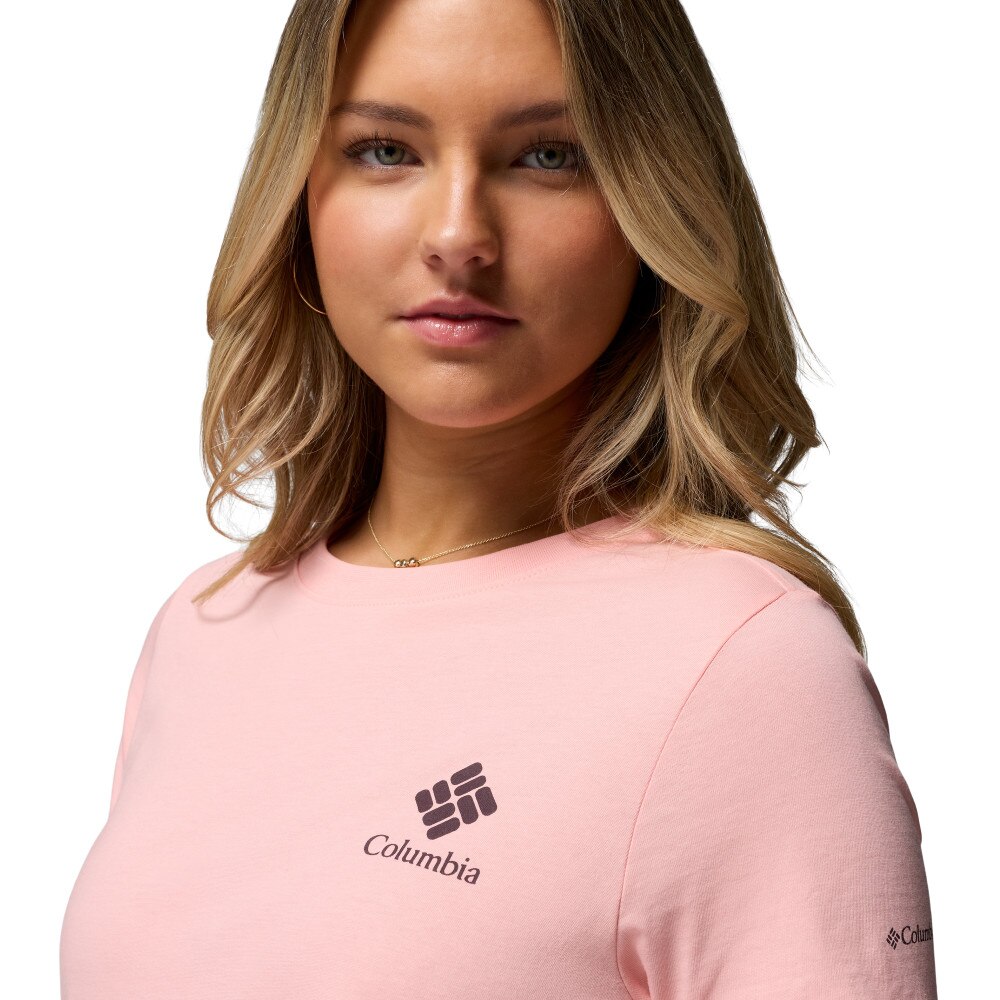 T-shirt de Manga Curta Rolling Bend™ Graphic Ss Columbia Rosa-pastilha-4