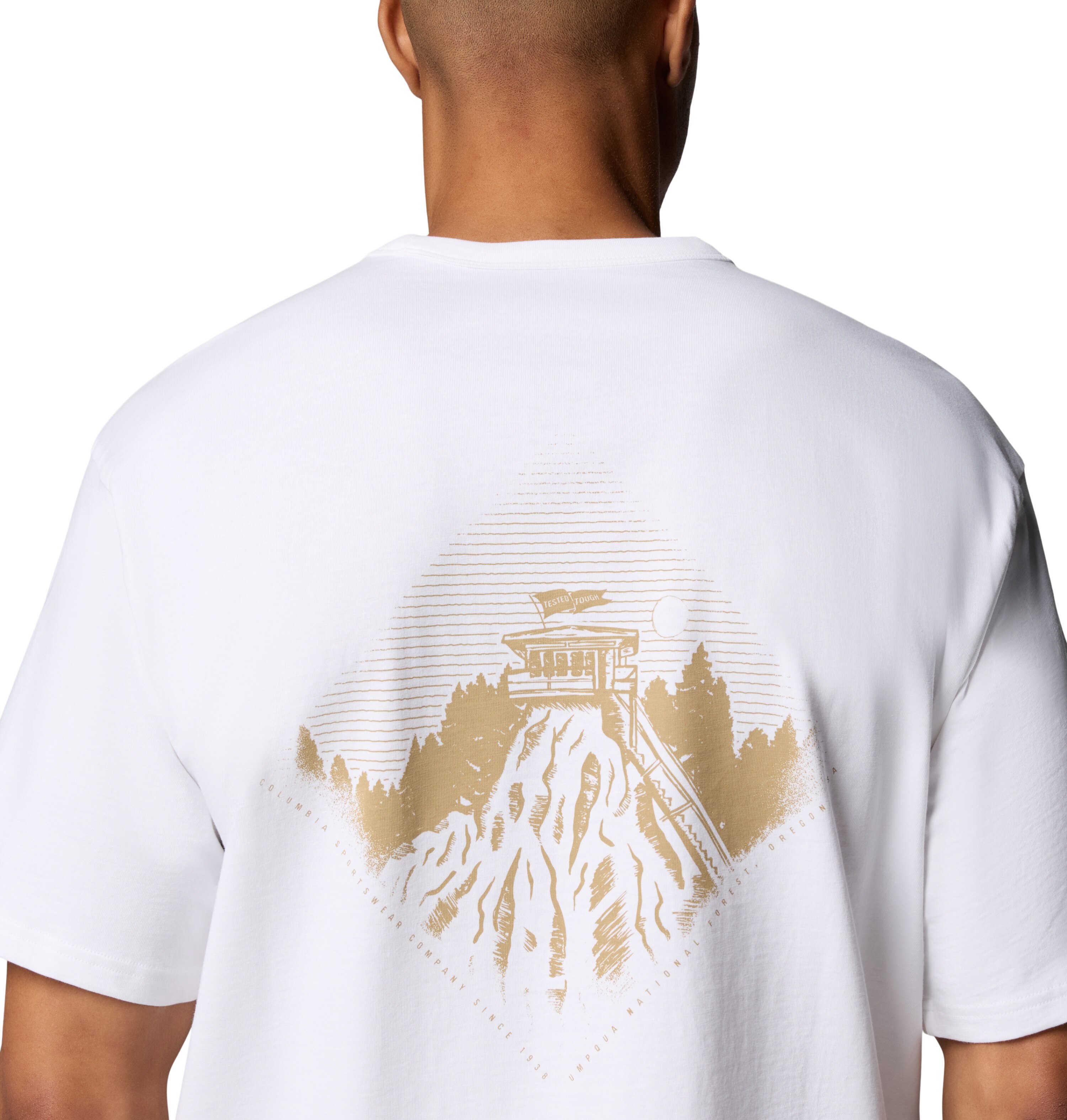 T-shirt de Manga Curta Csc™ Heavyweight Back Graphic Columbia Branco-3