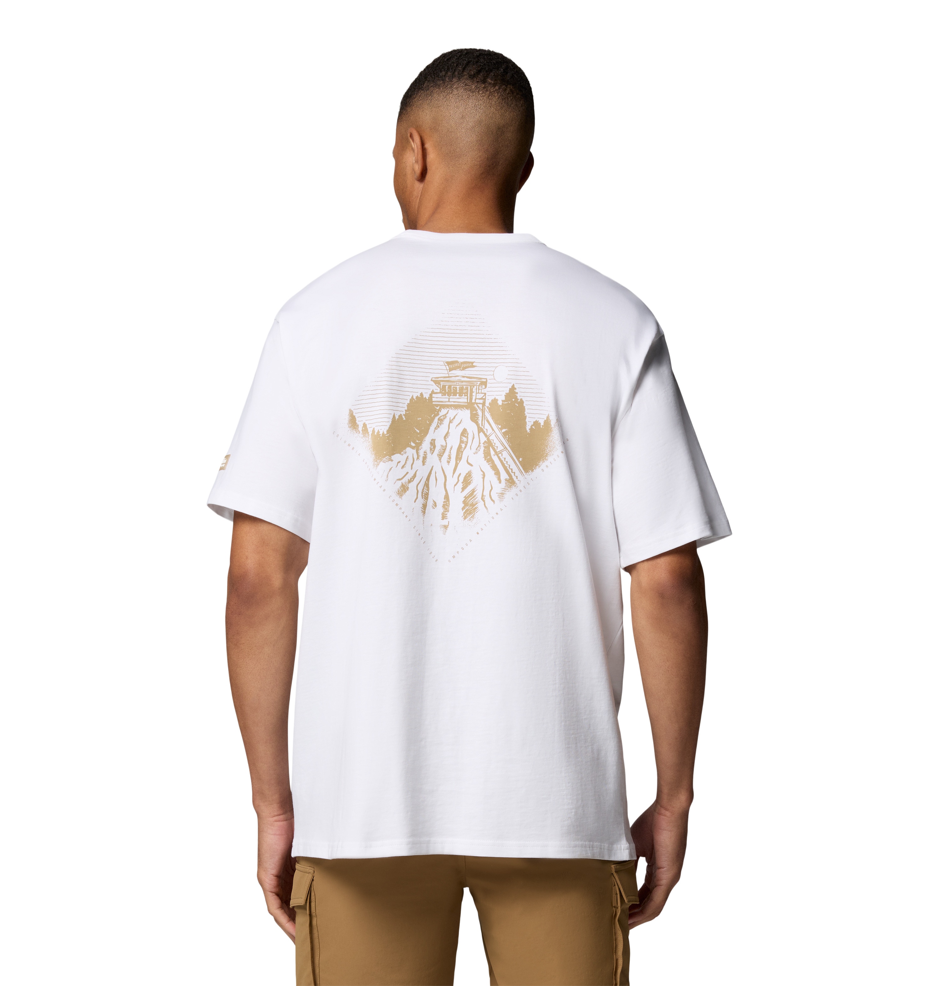 T-shirt de Manga Curta Csc™ Heavyweight Back Graphic Columbia Branco-2