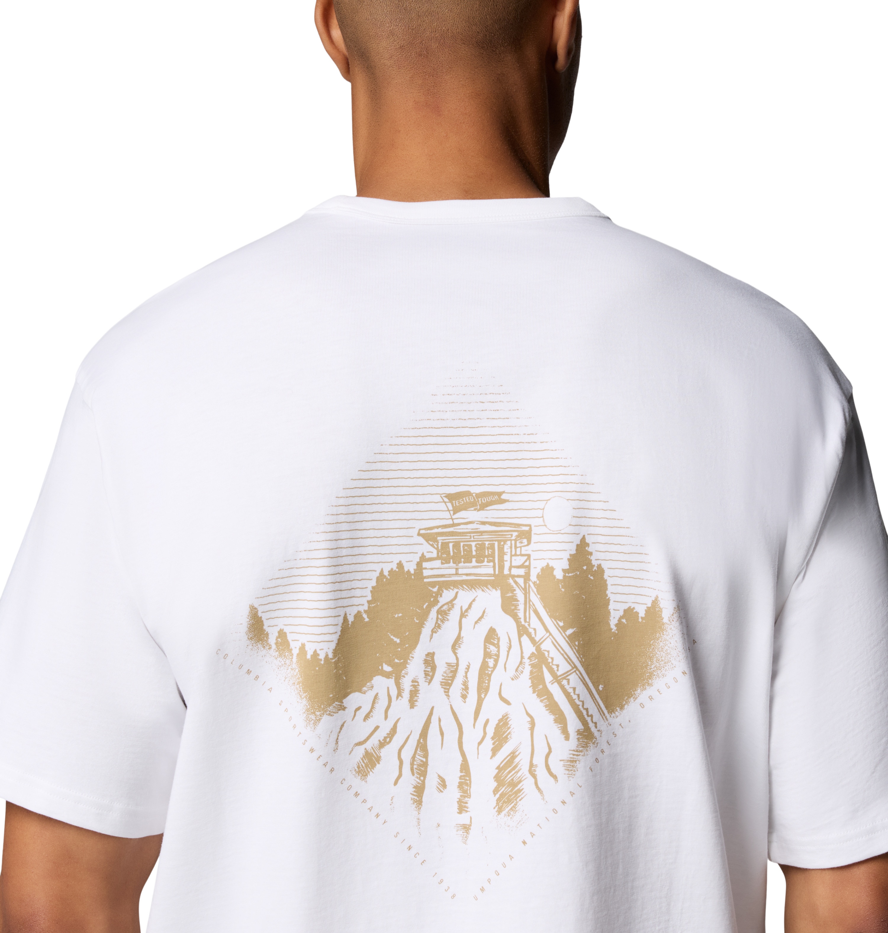 T-shirt de Manga Curta Csc™ Heavyweight Back Graphic Columbia Branco-3