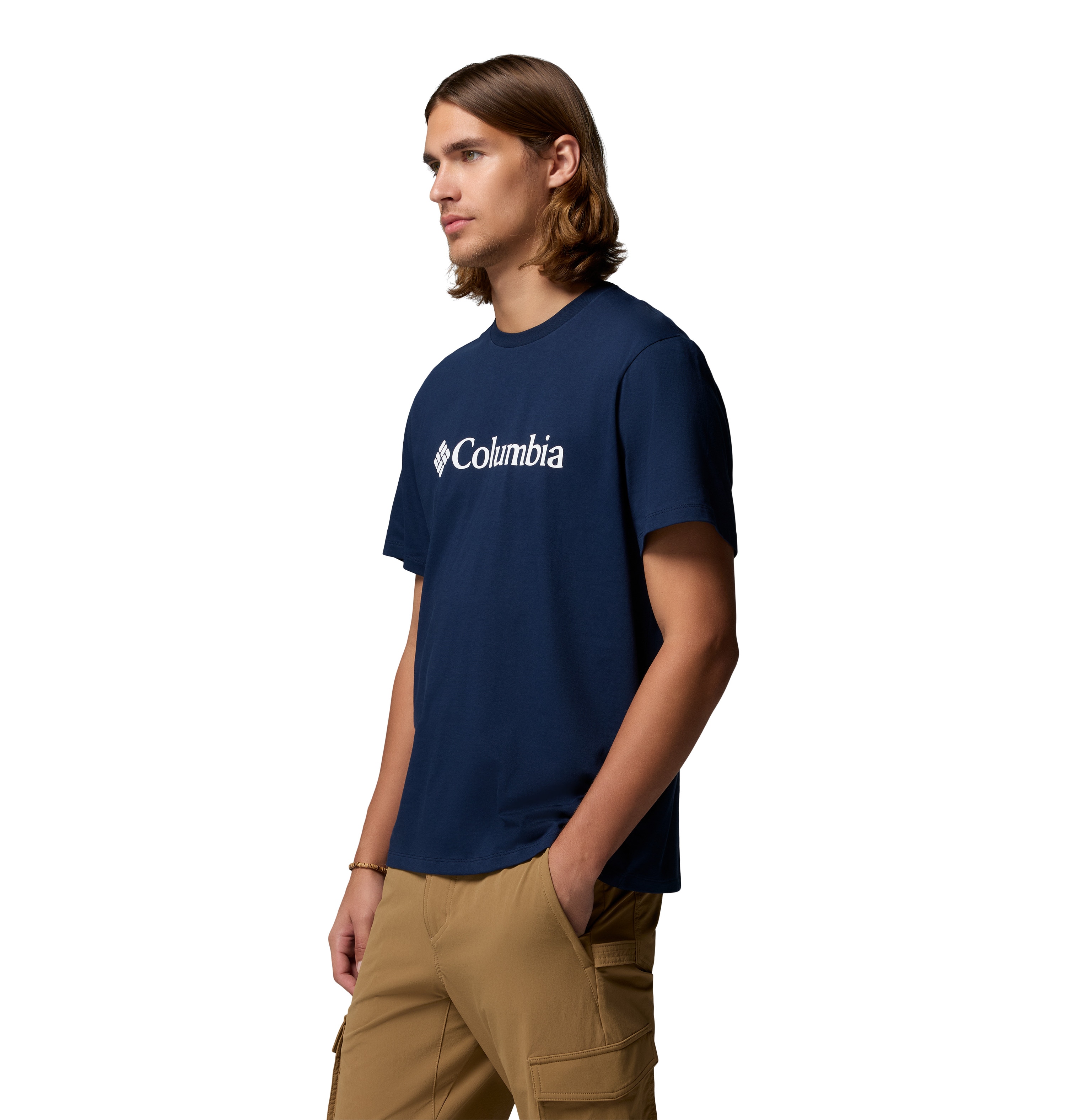 T-shirt de Manga Curta Csc Basic Logo™ Columbia Azul-3