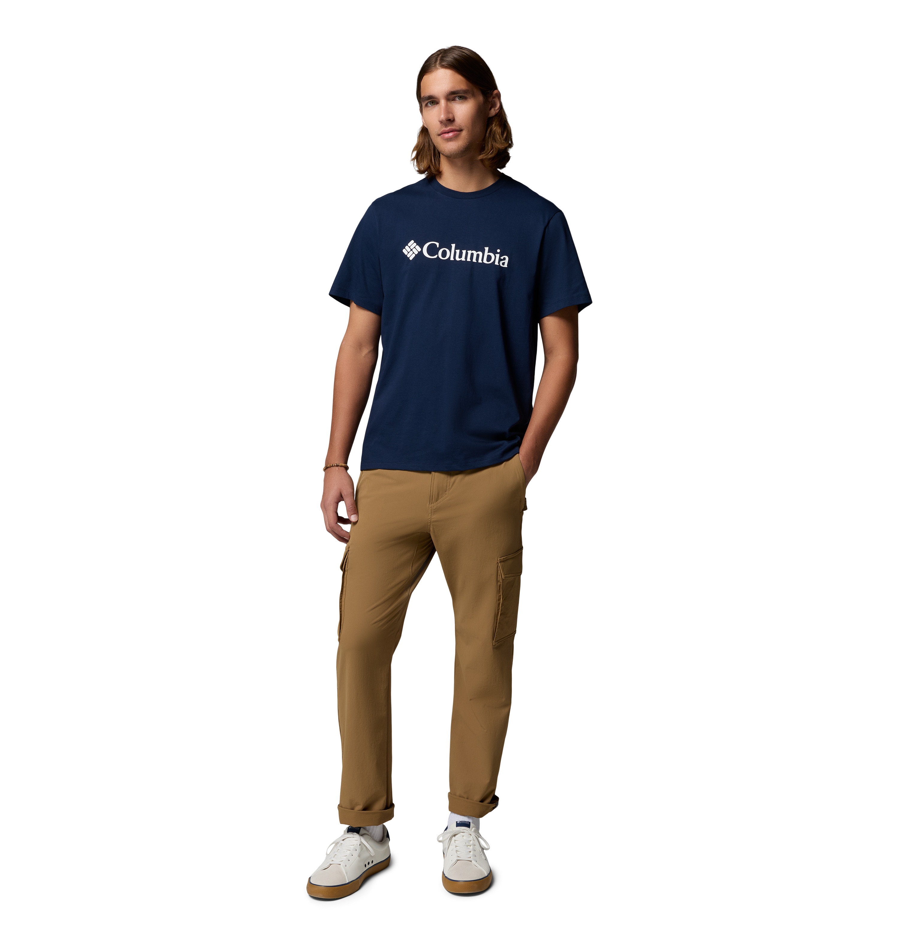 T-shirt de Manga Curta Csc Basic Logo™ Columbia Azul-4