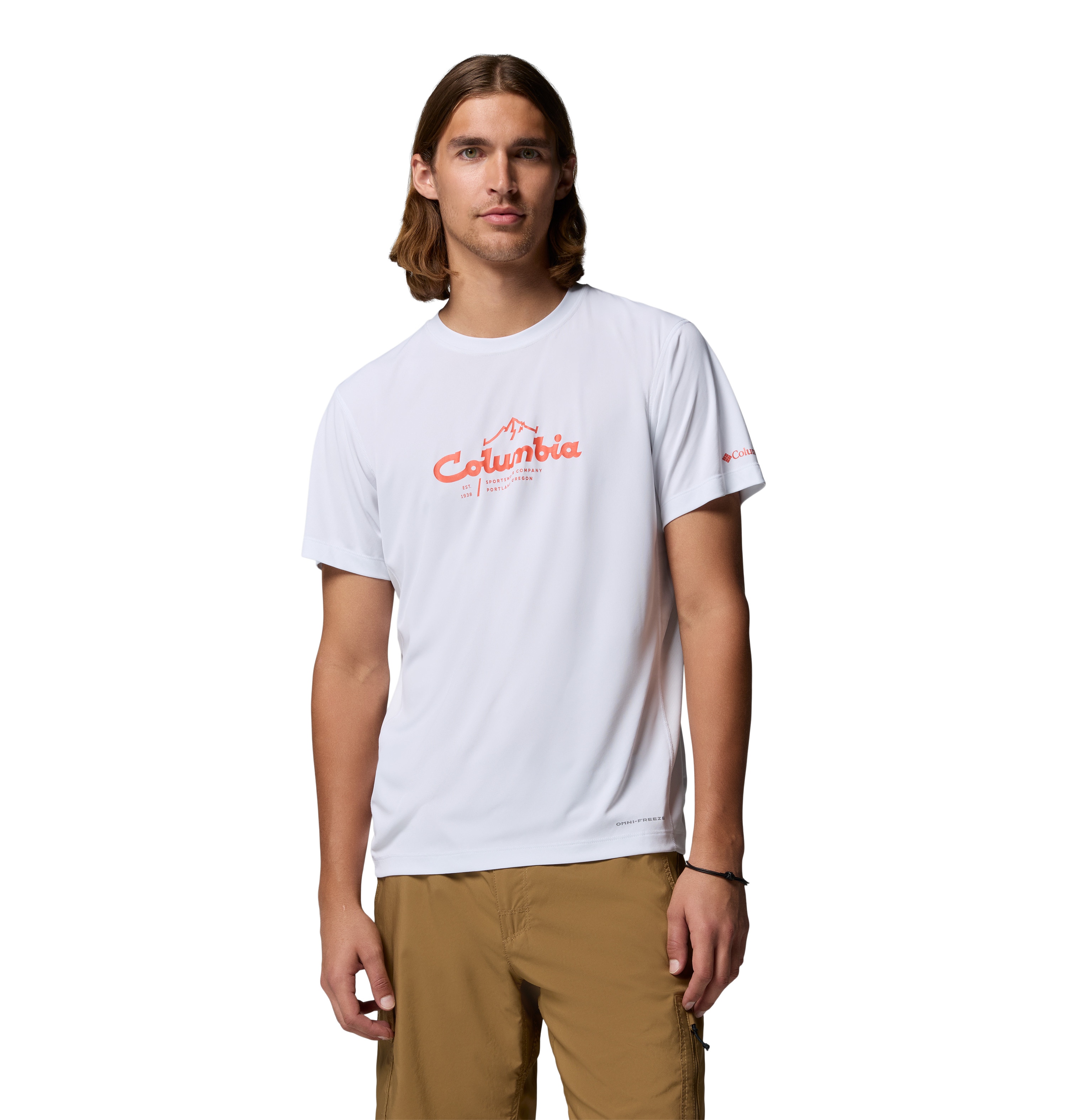 T-shirt de Manga Curta Zero Rules™ Light Graphic Crew Columbia Branco-1